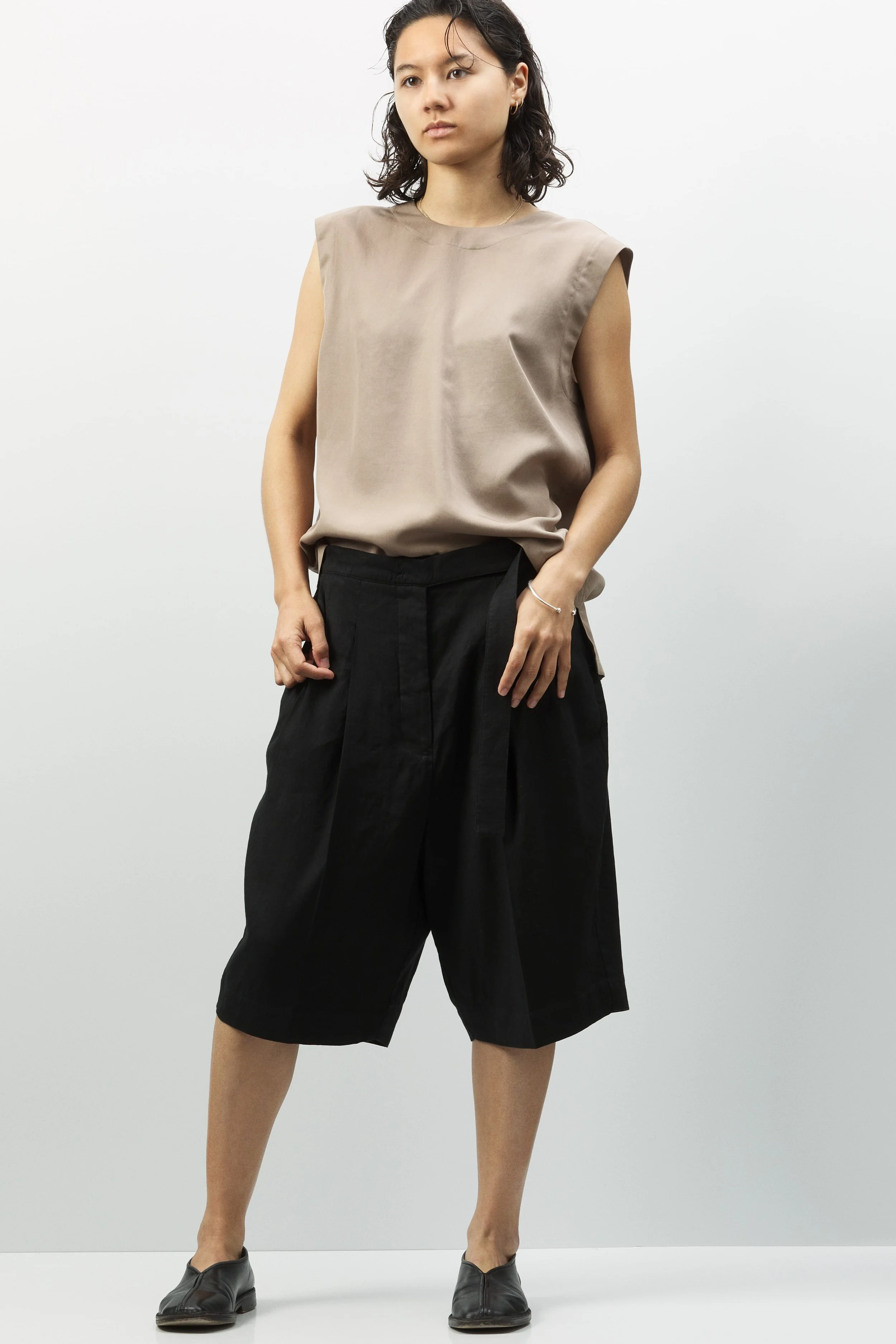 MYLENEB Black Josefine bermuda shorts