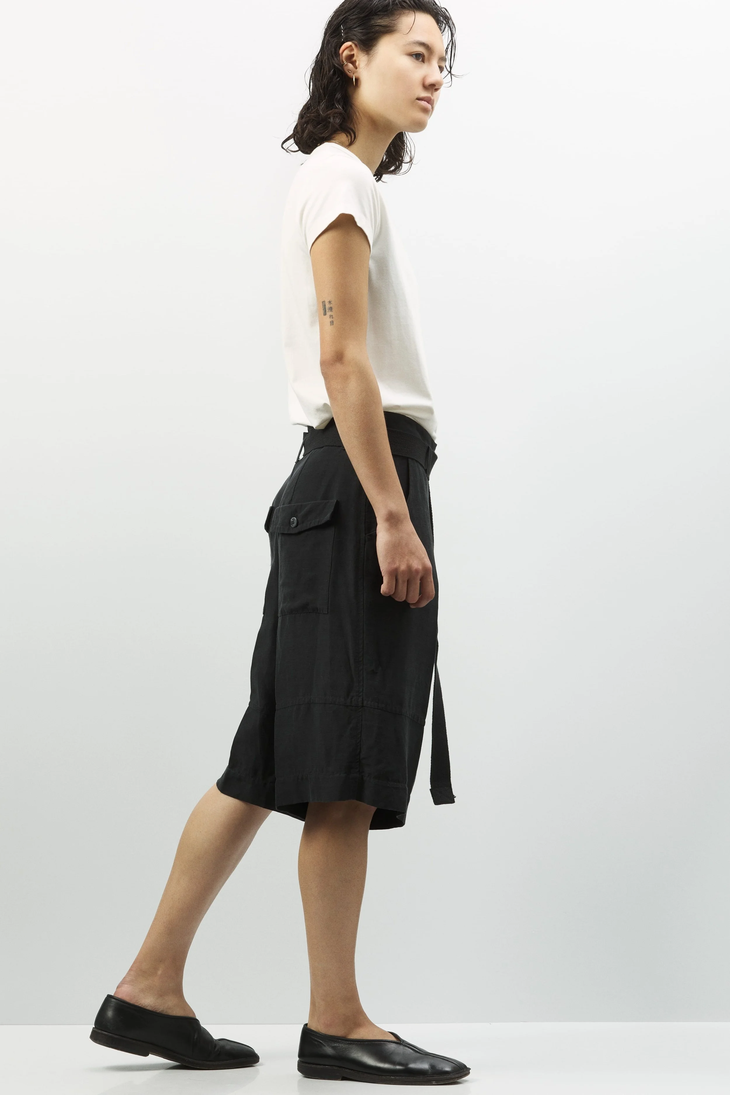 MYLENEB Angus black bermudas
