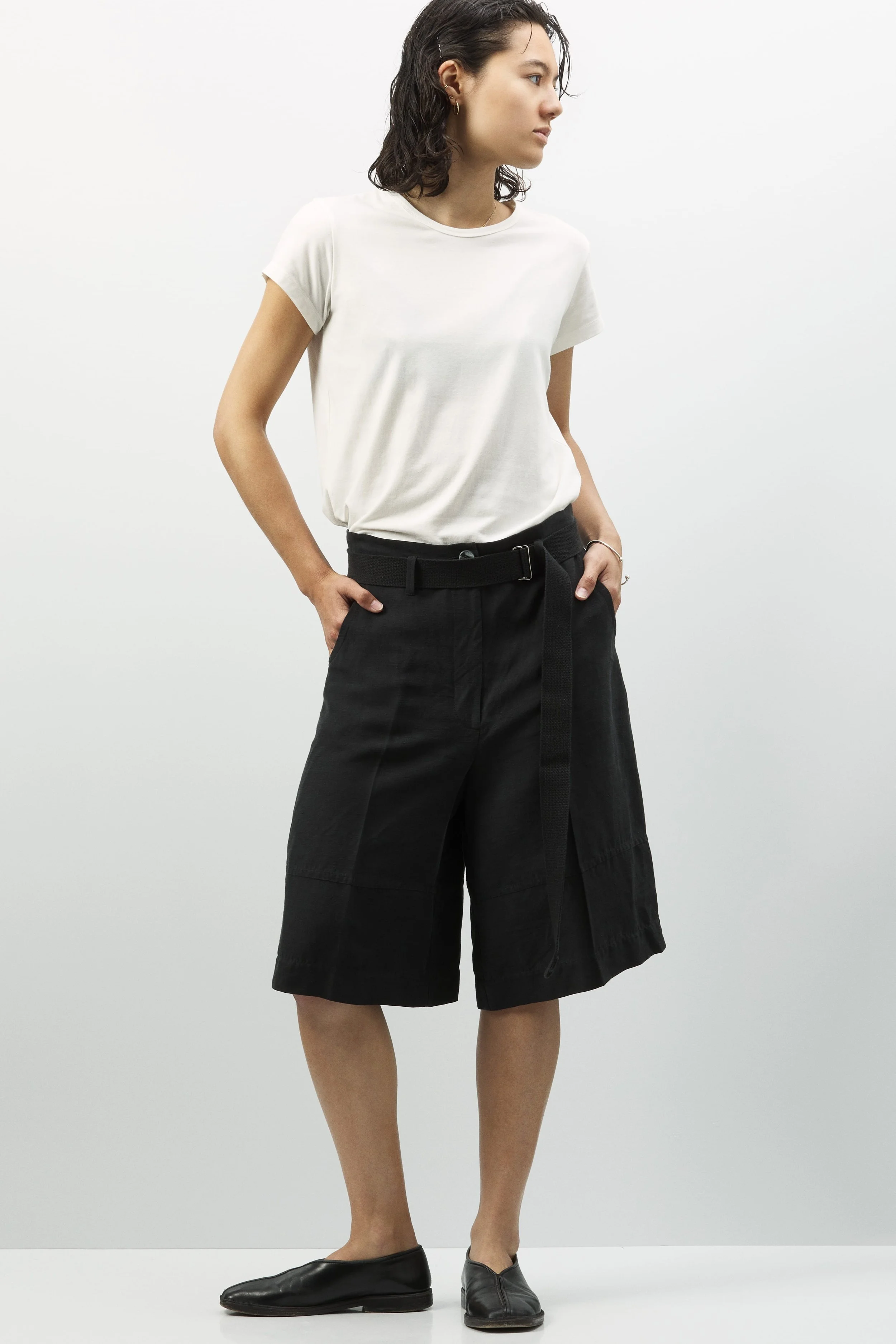 MYLENEB Angus black bermudas