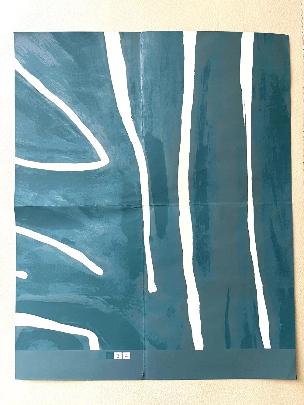 Graffito in Teal/Pearl