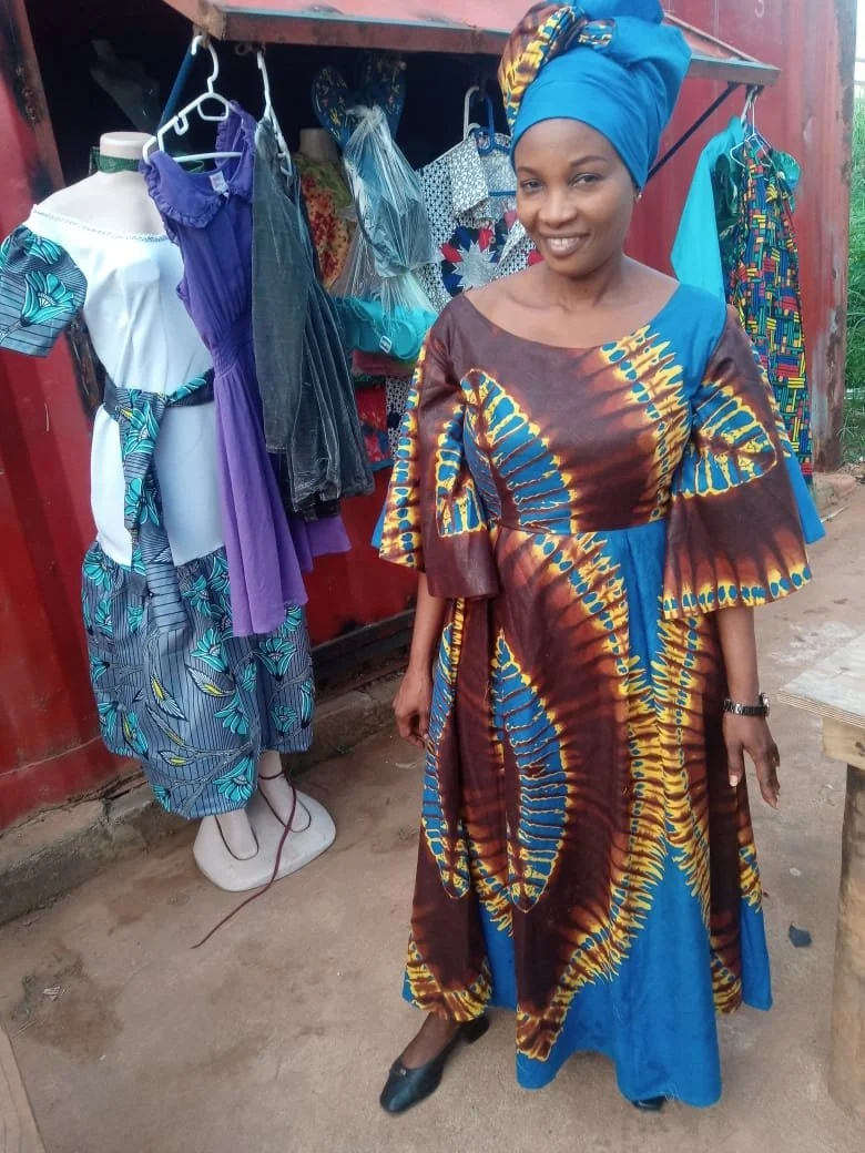 Lady runs a clothing stall to earn a living