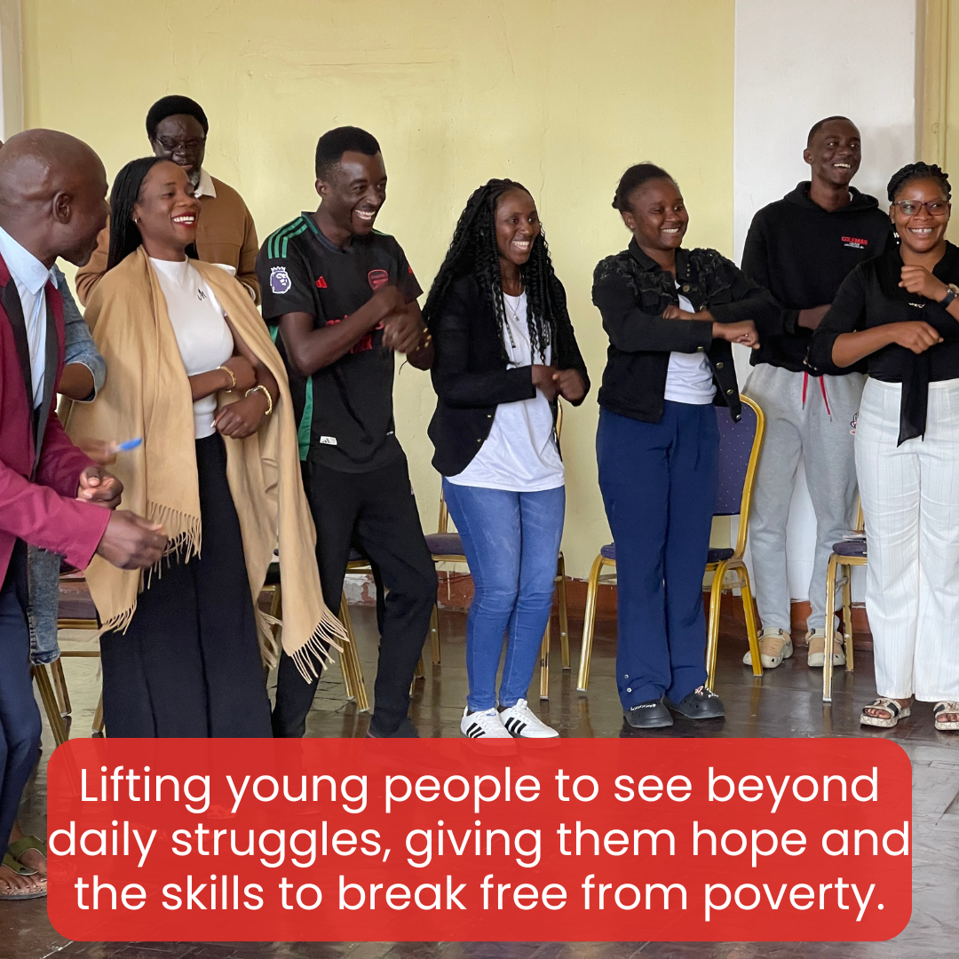 Young adults looking like they are having fun at the training session