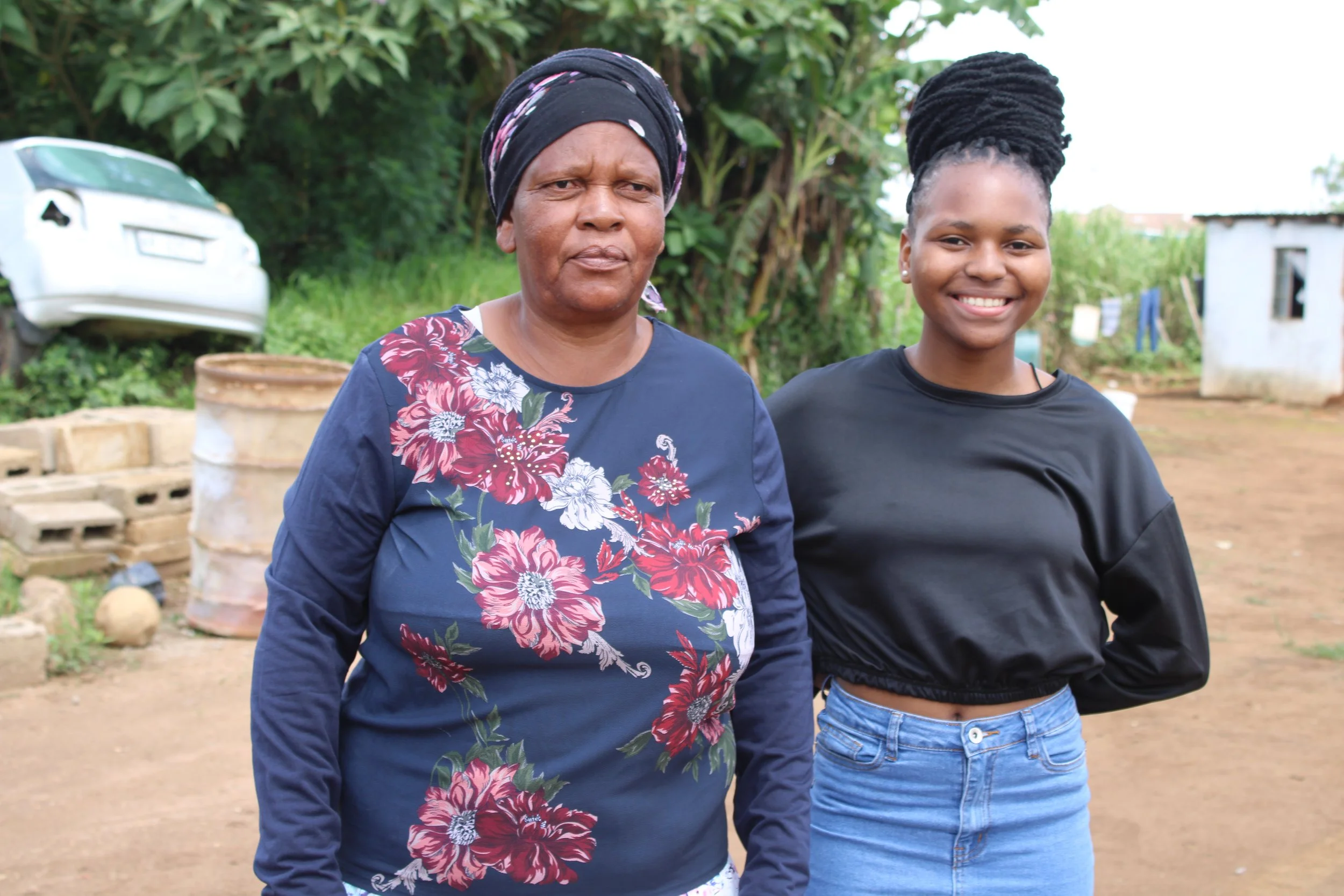 Helen and her grandmother before she started university
