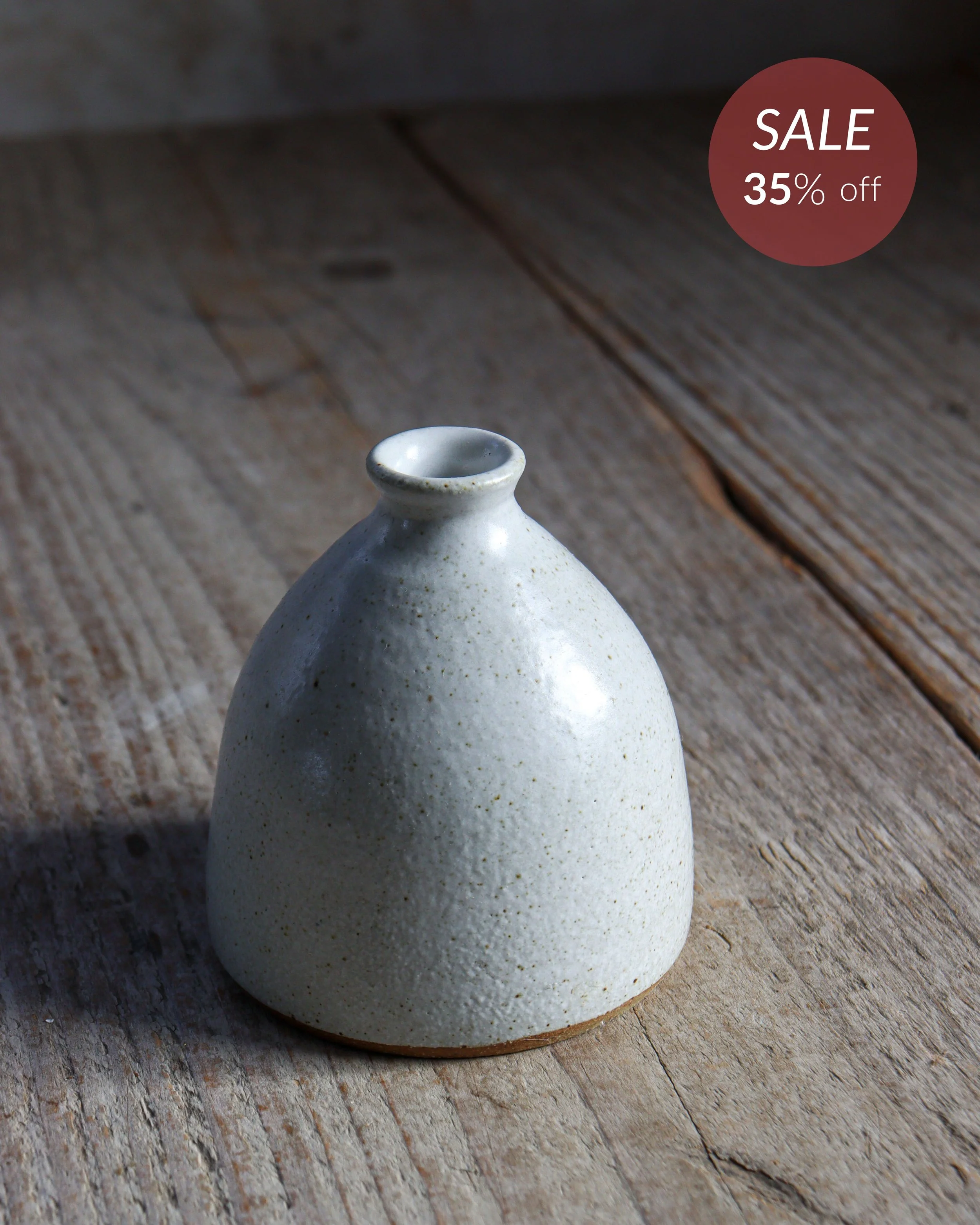 Stem Vase in Soft Speckle SALE
