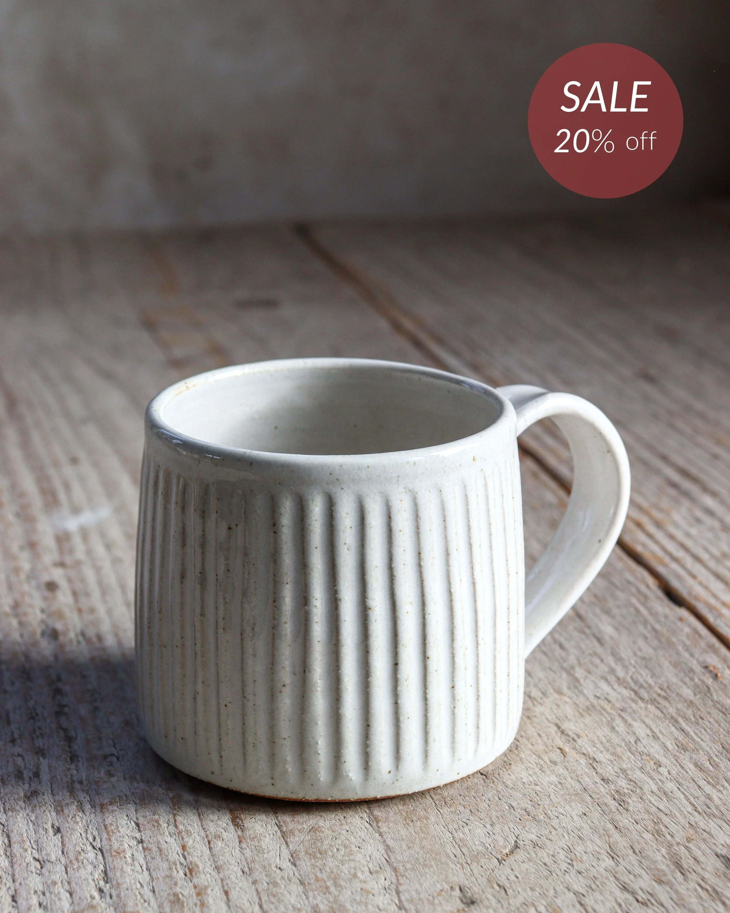 Carved Mug in Soft Speckle SALE