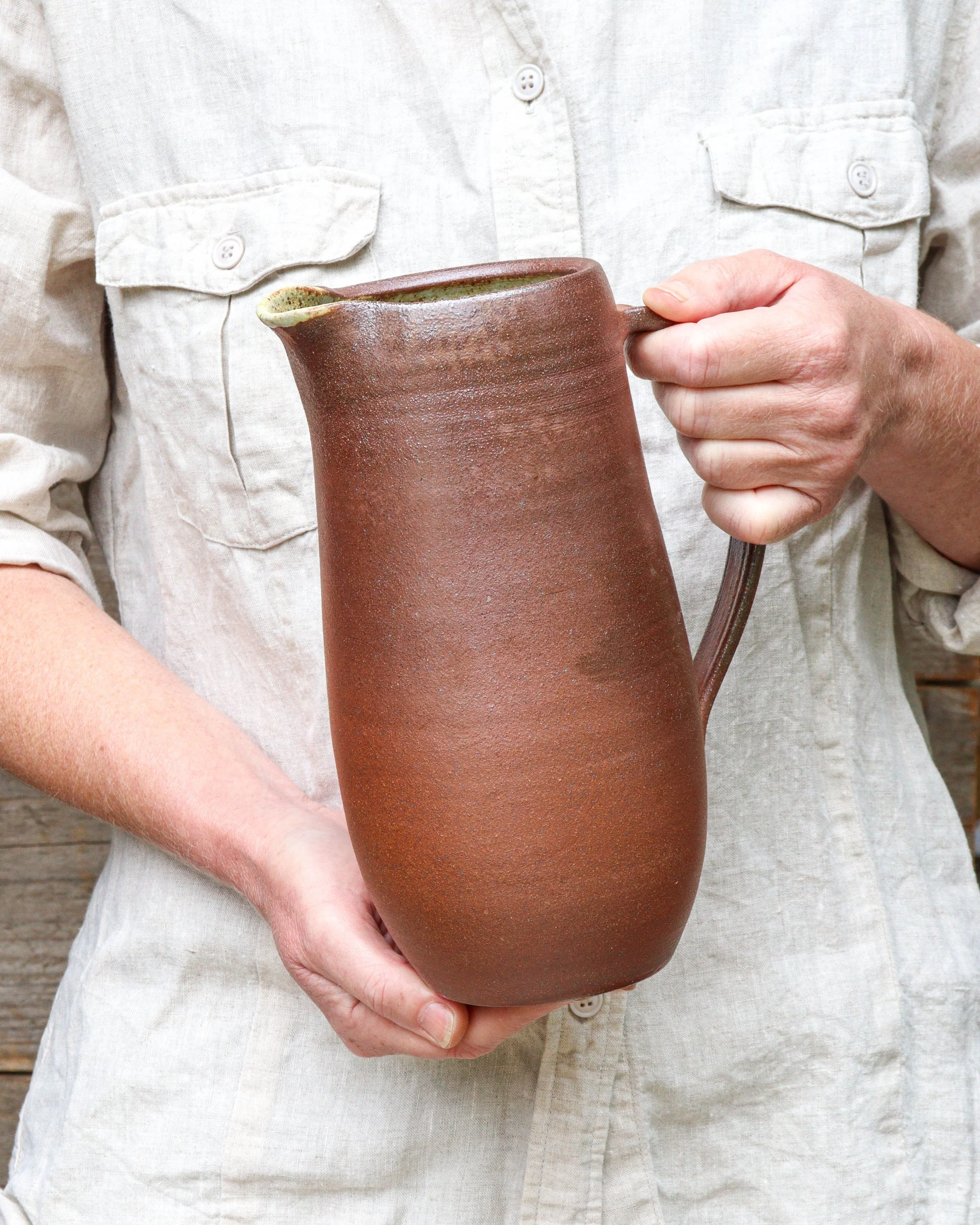 Tall Jug in Lichen