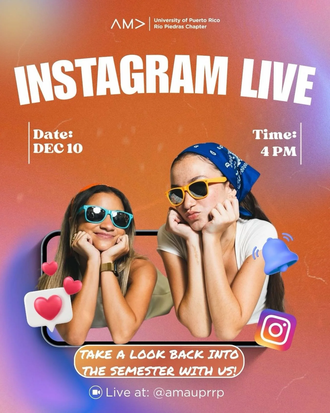 Let&rsquo;s take a look back at an unforgettable semester ✨

Join us on IG Live with our VPs of Membership as we rewind to our favorite moments, celebrate the highlights, and reflect on what being part of AMA truly meant this semester 💙

📅 Date: De