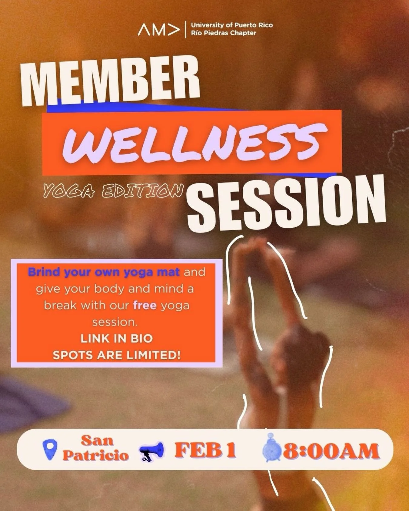 Take a break, breathe, and recharge🌿✨ 
Join us for a FREE yoga session between our members at Liberty Square in San Patricio Plaza, the perfect opportunity to relax your mind, stretch your body, and reset during the week.

📅 Date: February 1  📍 Lo