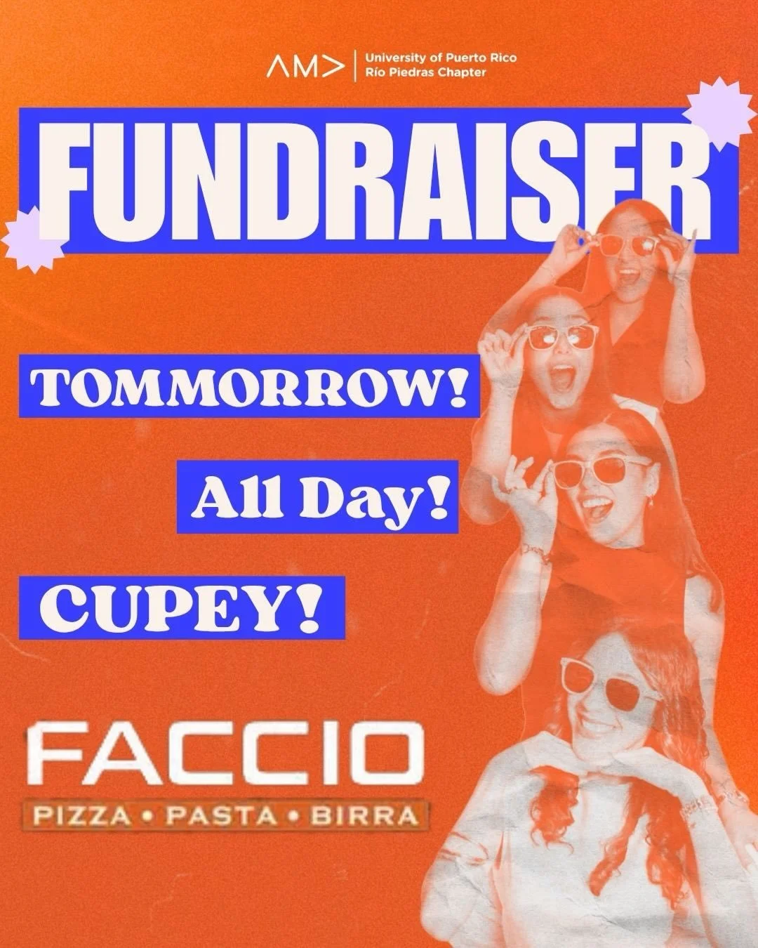 Support never tasted this good 🍕🔥 
Pull up to our Faccio Pizza Fundraiser and help us continue growing as an association while enjoying some top-tier pizza! This will be exclusive for &ldquo;Carry Out&rdquo; orders &amp; orders made in the restaura
