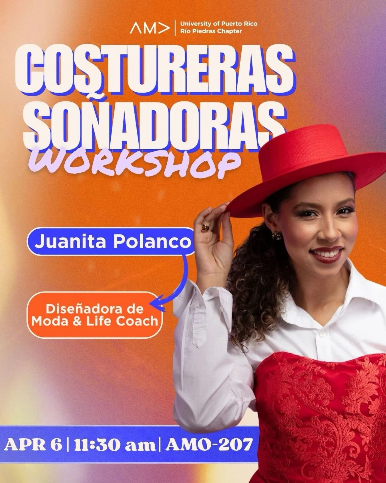 Ready to stitch your story into purpose?🧵✨

Join us for a workshop where students will experience a powerful dynamic led by Juanita Polanco, Fashion Designer &amp; Life Designer, Life Coach, inspired by her work with Costureras So&ntilde;adoras.

📅