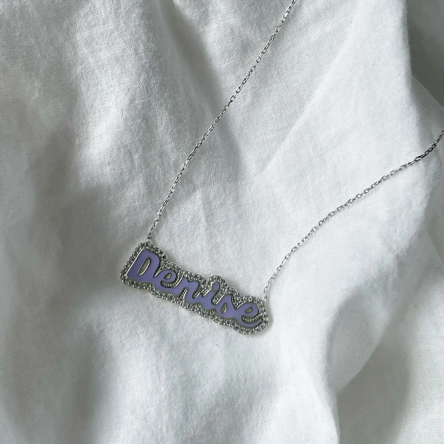 Make it yours 🪩💟 Choose your favorite color combo when customizing your Enamel Name Plate Necklace!