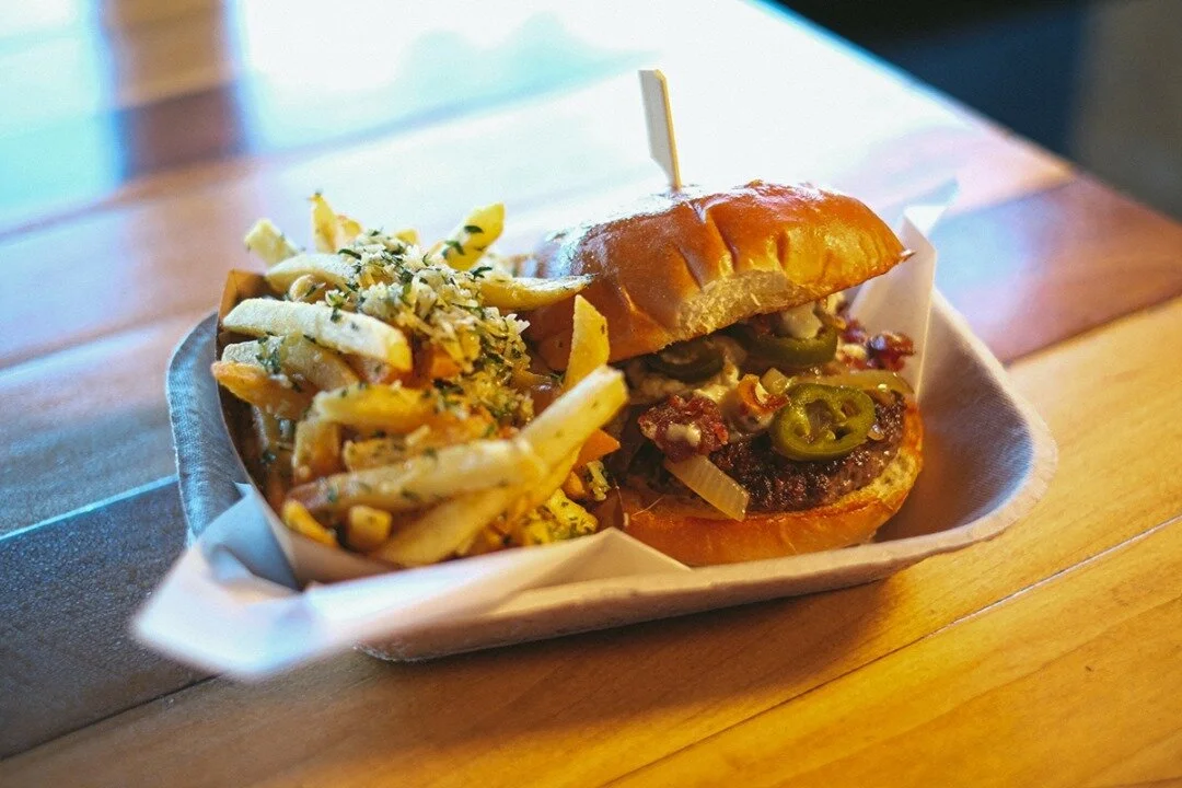 There's something about #hotandspicy food on a chilly day that just plain works. And then add #bacon to it. Jalapeno Bacon #Burger. Go ahead and order one for pickup or delivery. https://harbortownpub.com/
