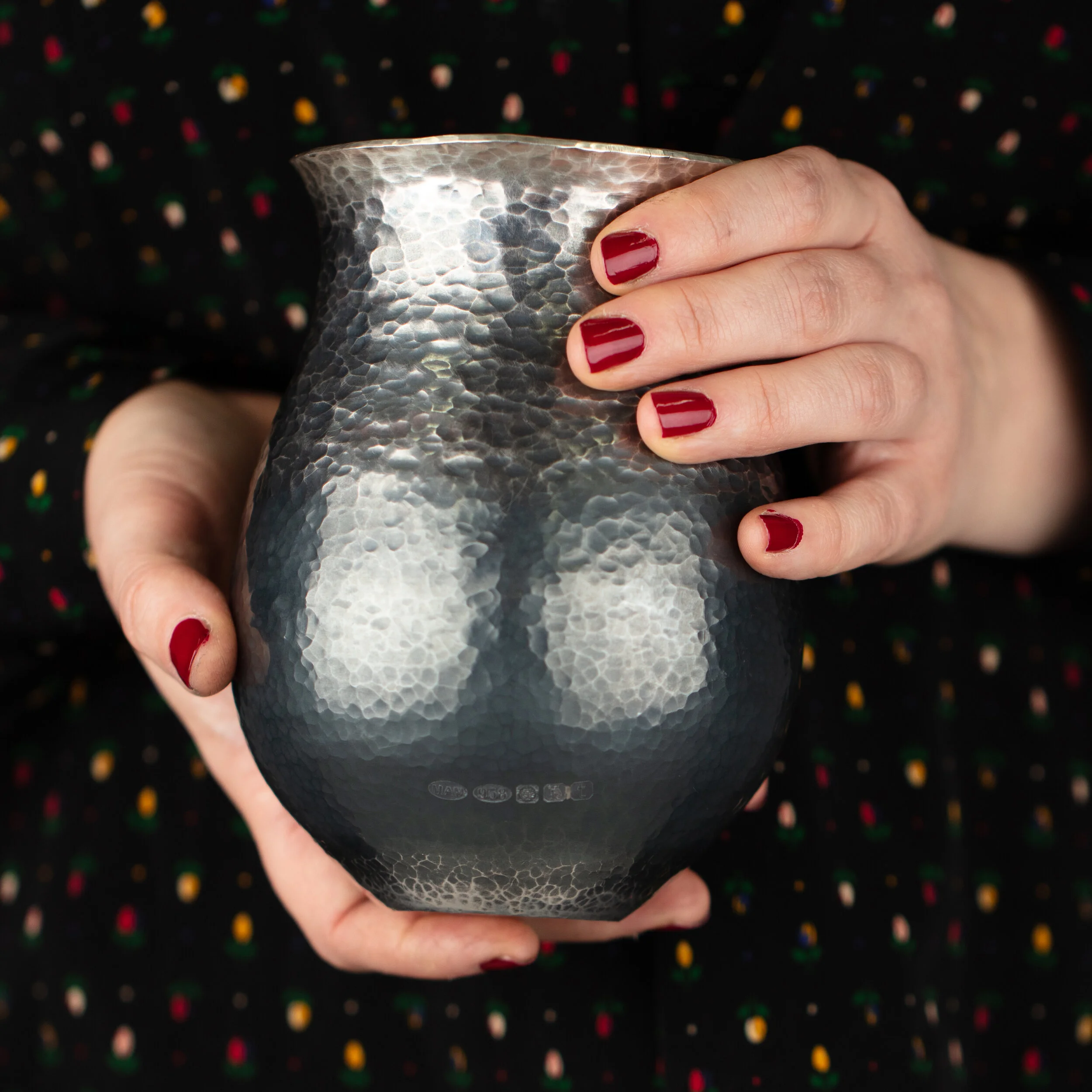 Large Britannia silver vessel