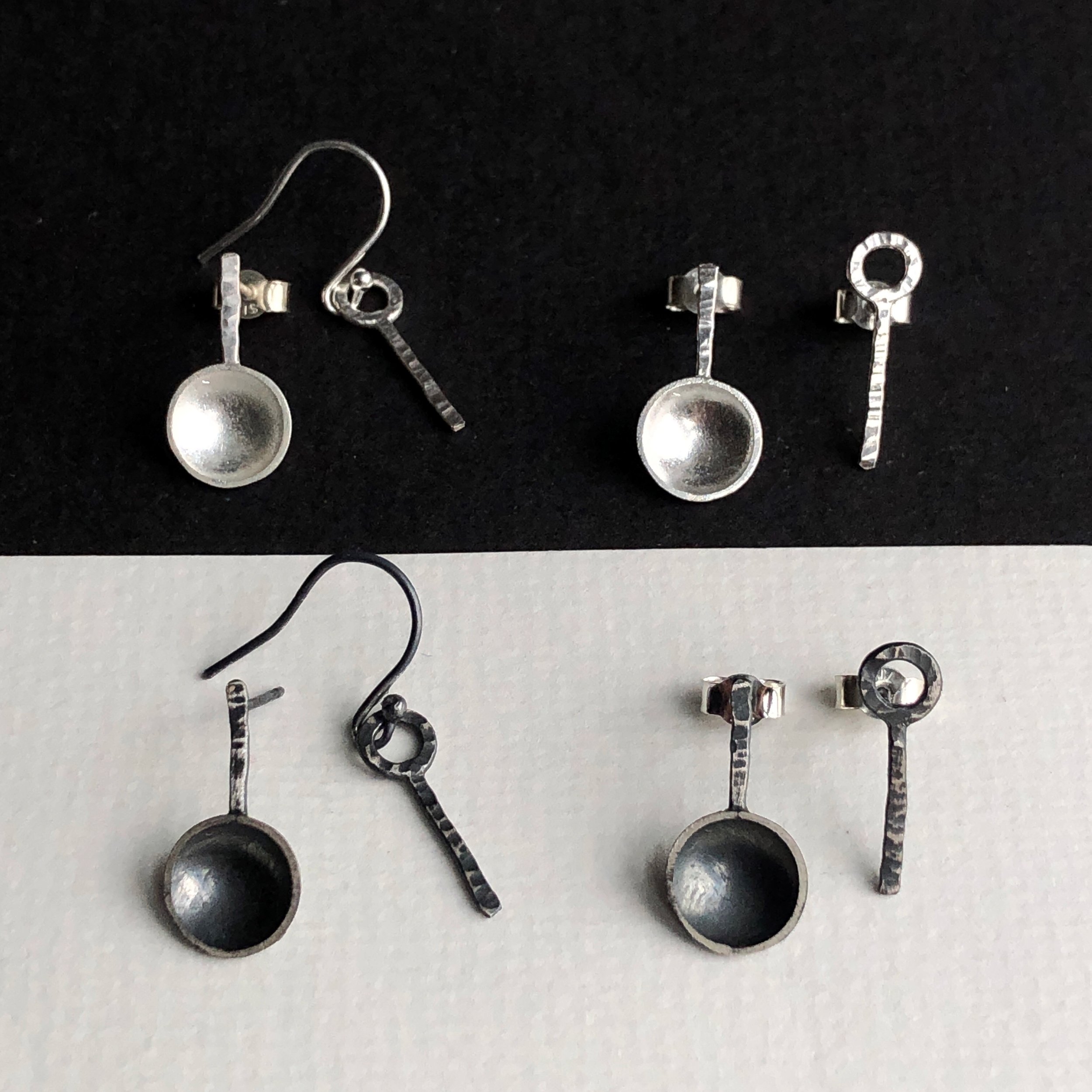 mismatch spoon earrings