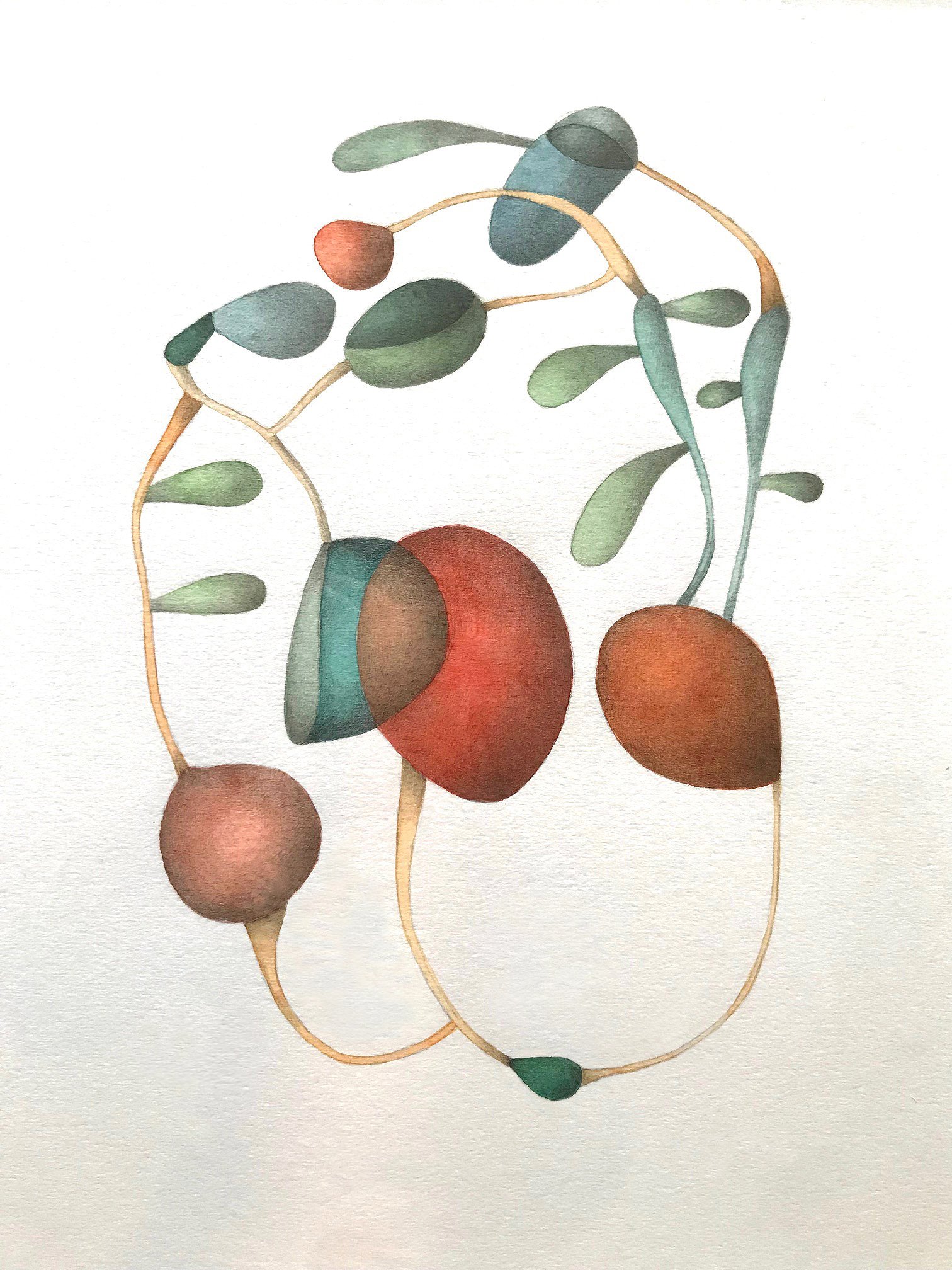 "time" / 2024 / 30 x 40 cm / watercolor & pencil on paper Fabriano 300 gsm / Ref.Nr. JVH - D05/002