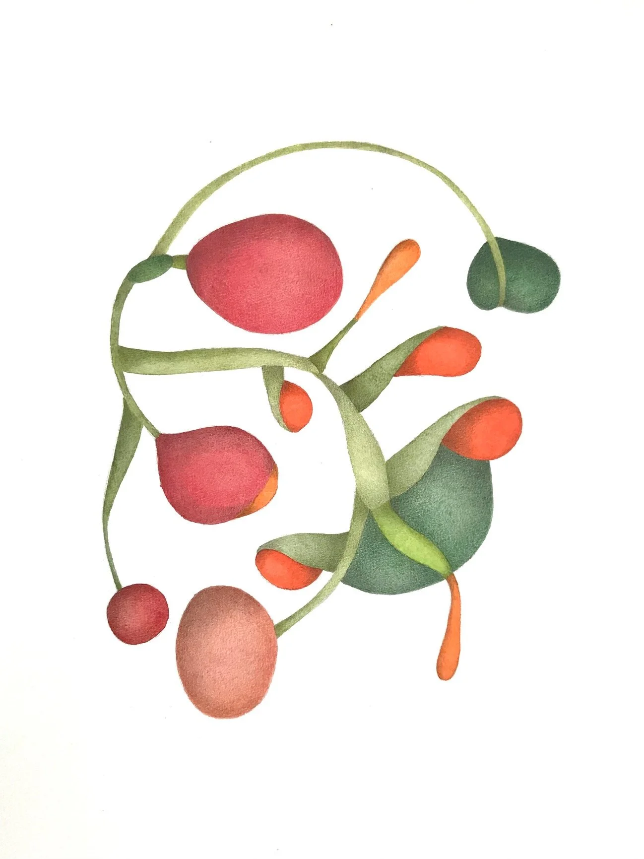"obstacle" 2026 / serie "anusara" / 29,7 x 42 cm / watercolor & pencil on paper / Ref.Nr. JVH-D06/08