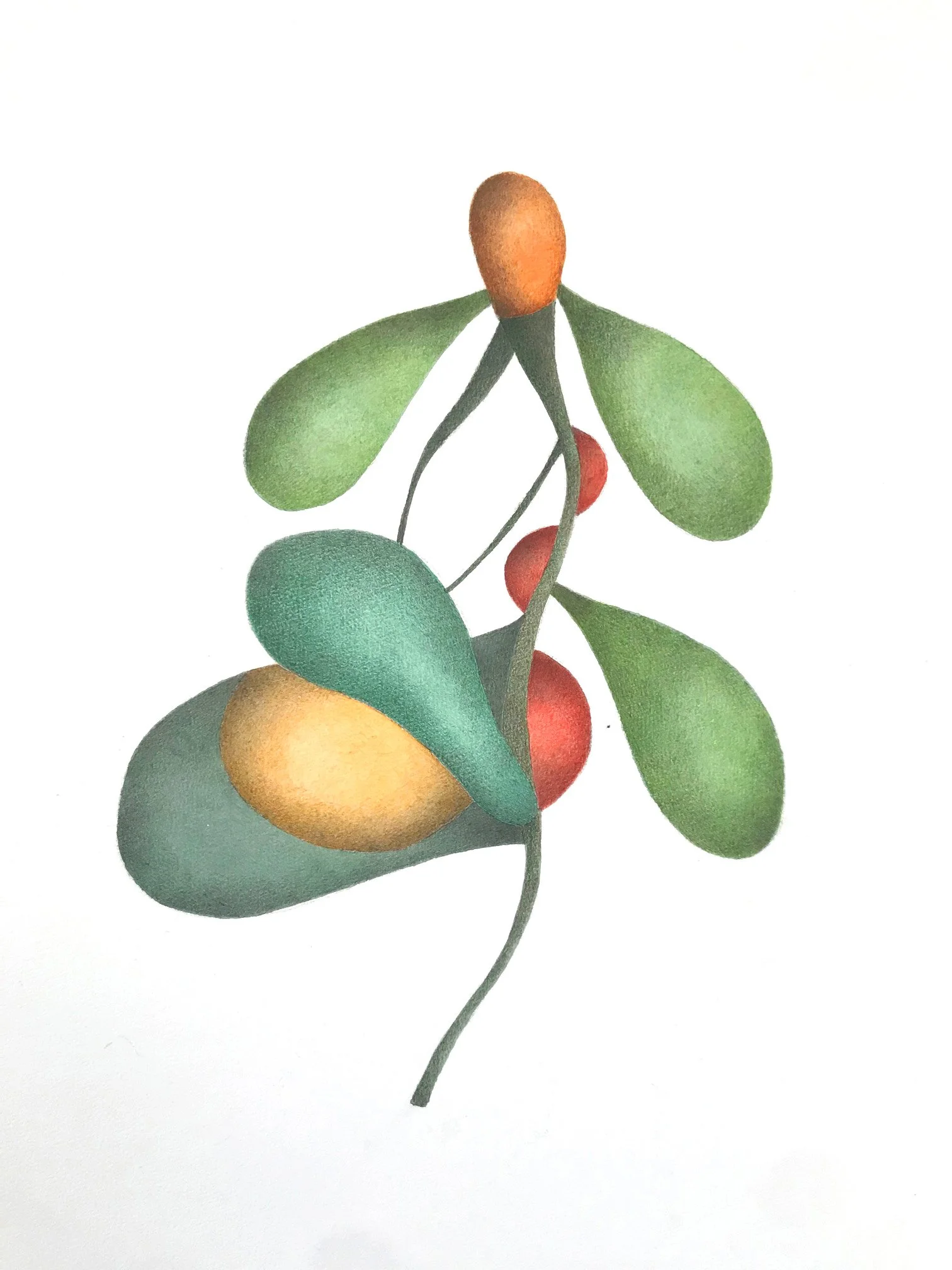"propioception" 2026 / serie "anusara" / 29,7 x 42 cm / watercolor & pencil on paper / Ref.Nr. JVH-D06/06