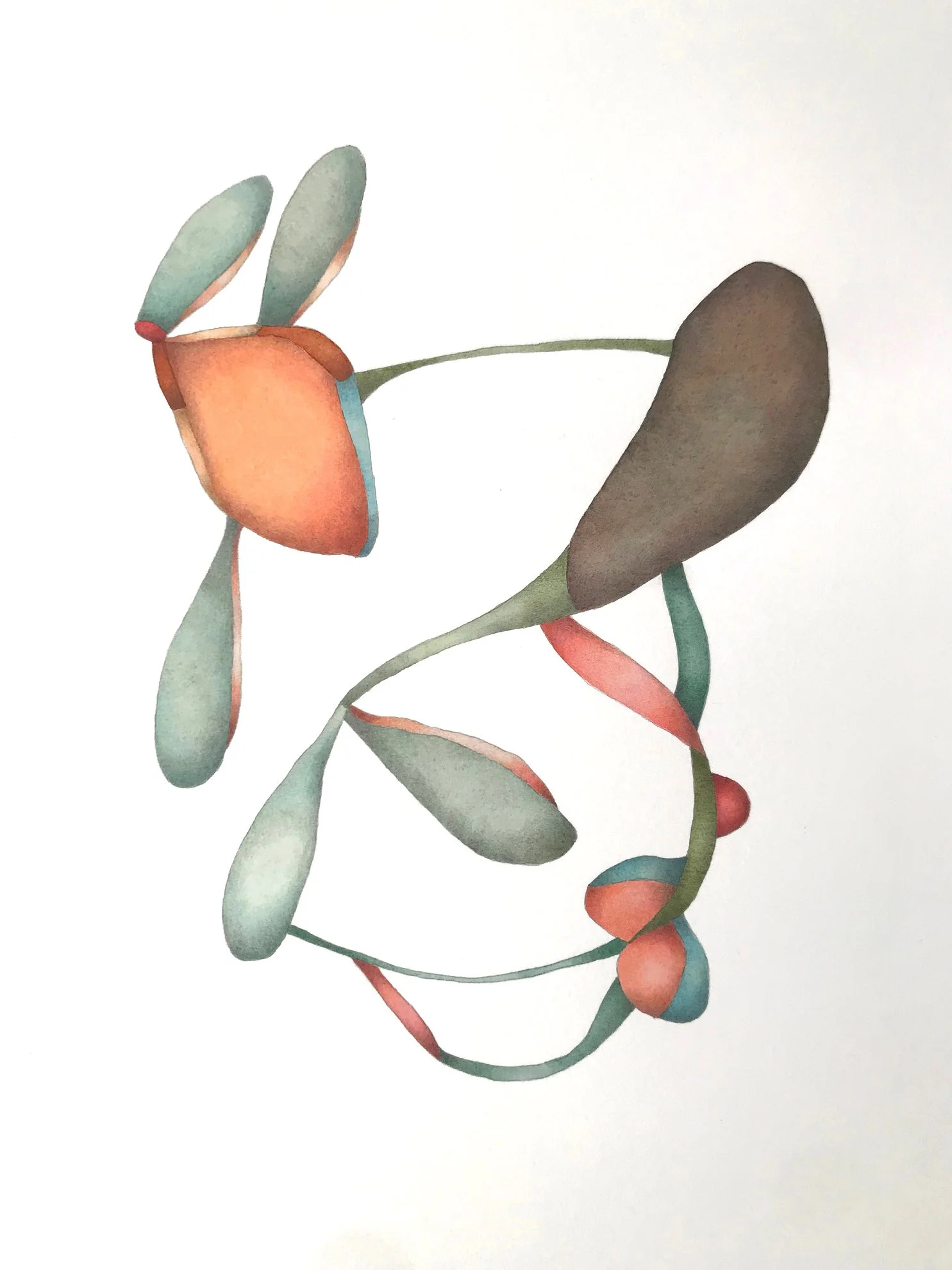 "courage" 2026 / serie "anusara" / 39 x 53 cm / watercolor & pencil on paper / Ref.Nr. JVH-D06/016