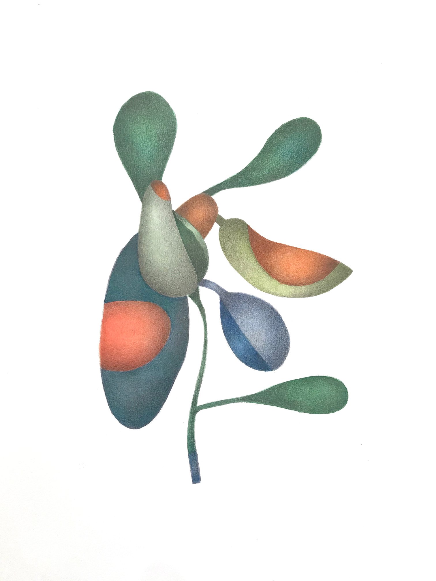 "containing" 2026 / serie "anusara" / 29,7 x 42 cm / watercolor & pencil on paper / Ref.Nr. JVH-D06/05