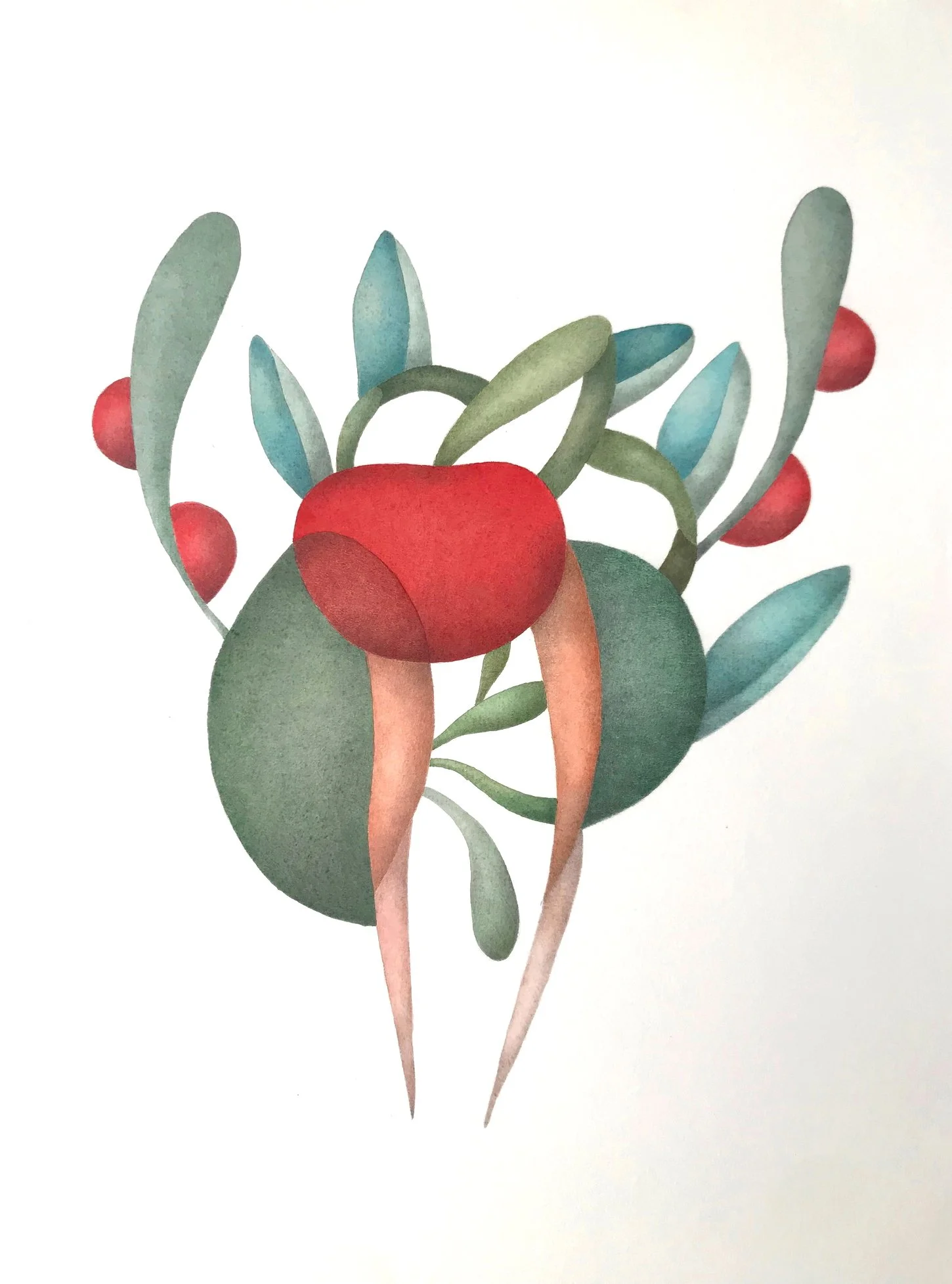 "unconditionally" 2026 / serie "anusara"/ 39 x 53 cm / watercolor & pencil on paper / Ref.Nr. JVH-D06/014