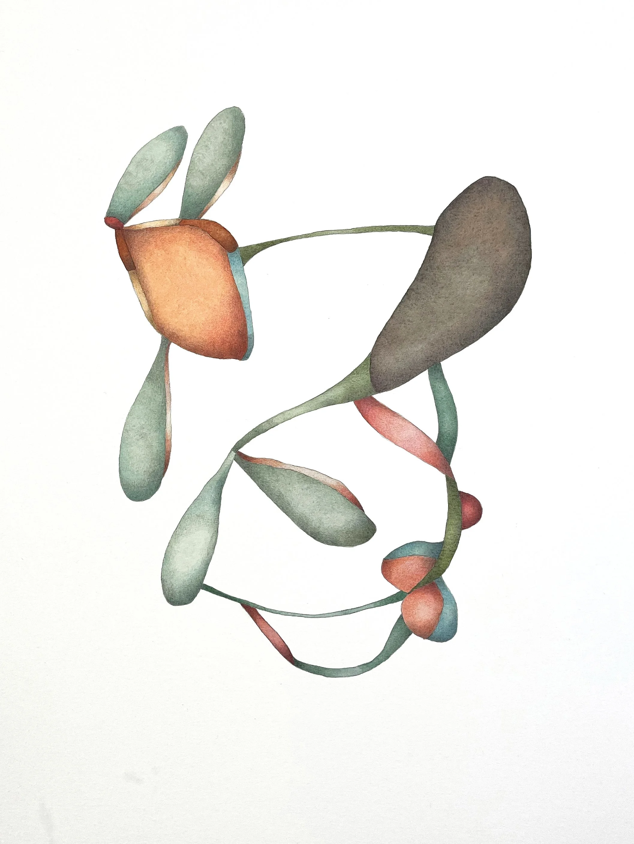 "courage" 2026 / serie "anusara" / 39 x 53 cm / watercolor & pencil on paper / Ref.Nr. JVH-D06/016