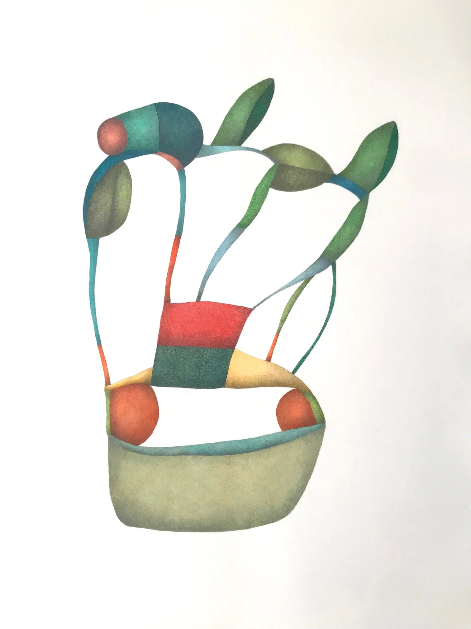 "samatva" 2026 / serie "anusara" / 78 x 106 cm / watercolor & pencil on paper / Ref.Nr. JVH-D05/019