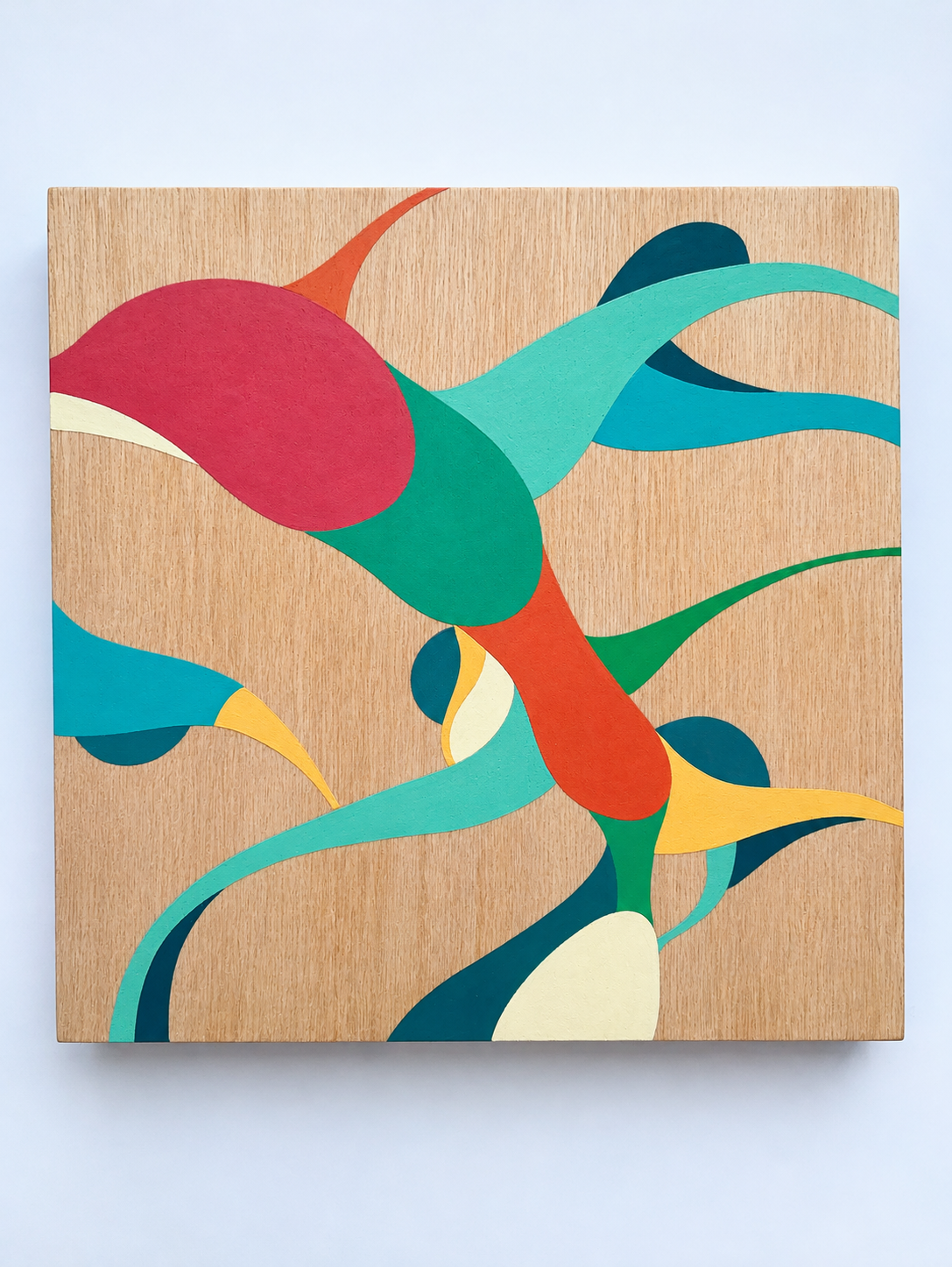 "agility" / serie "momentum" / 30 x 30 x 4 cm / 2022 /  acrylic on wooden board / Ref.Nr. JVH-P04 / 001