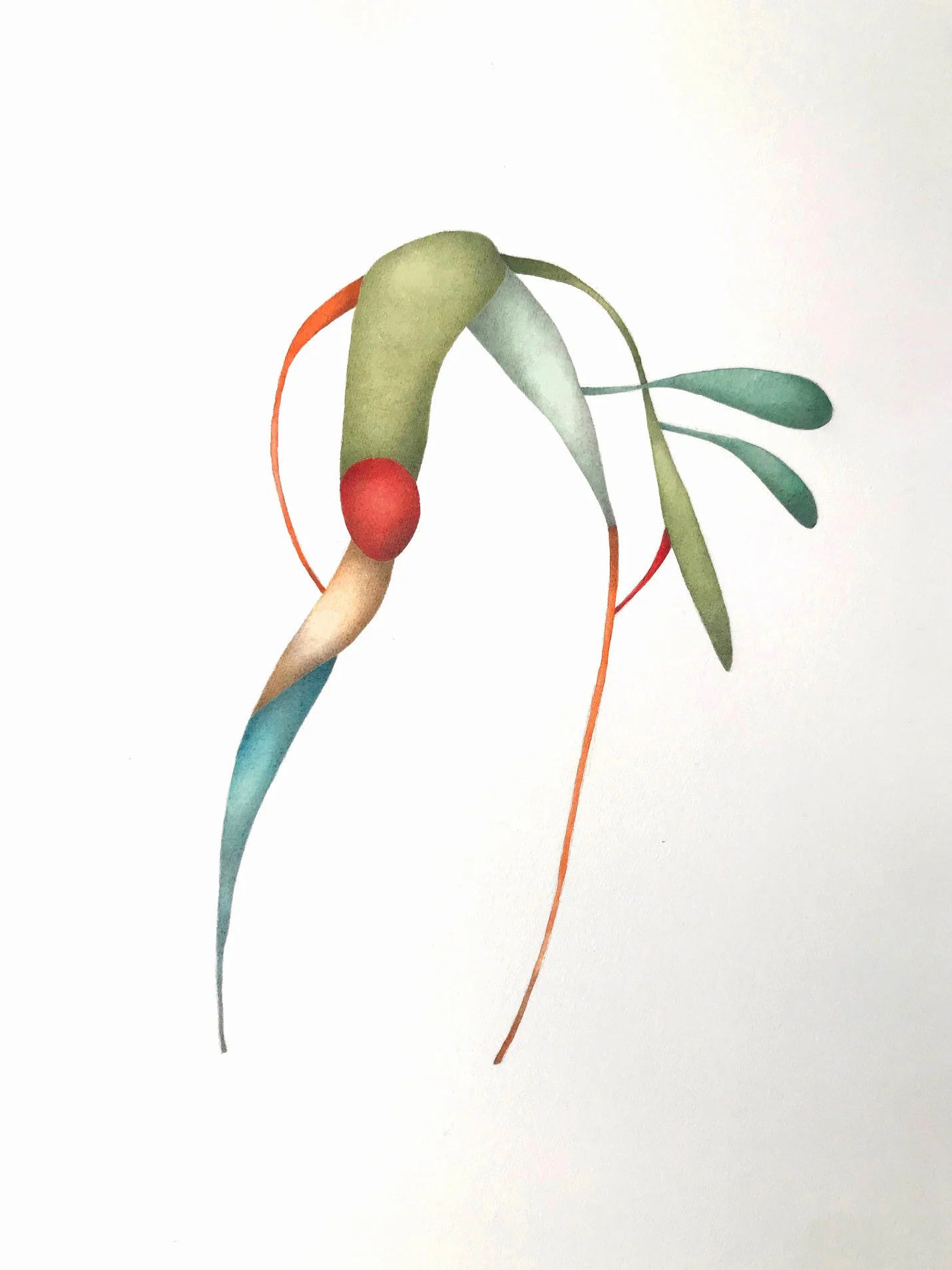 "gravity" 2026 / serie "anusara" / 39 x 53 cm / watercolor & pencil on paper / Ref.Nr. JVH-D06/012