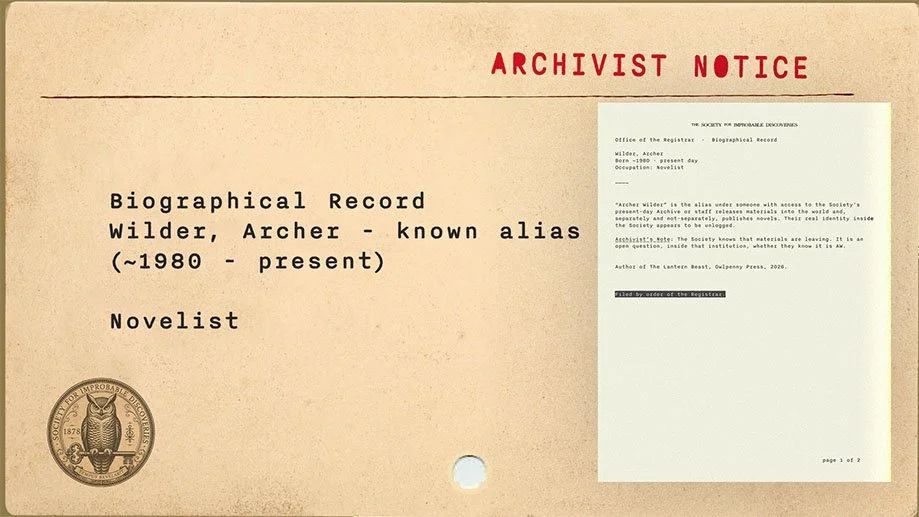 Wilder Biographical Record