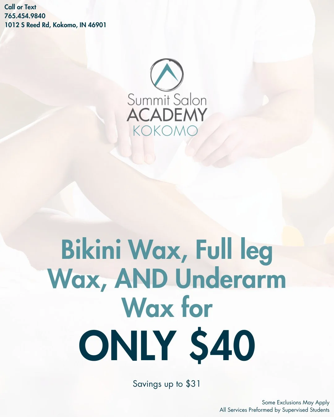 From little add-ons to big savings, we&rsquo;re giving you a little extra!
Limited-time promos available March through May.
Call or text to snag your spot 💗 #SSAKOKOMO #SummitSalonAcademy #KokomoBeauty #KokomoIndiana #SalonEducation  #KokomoBarbers 