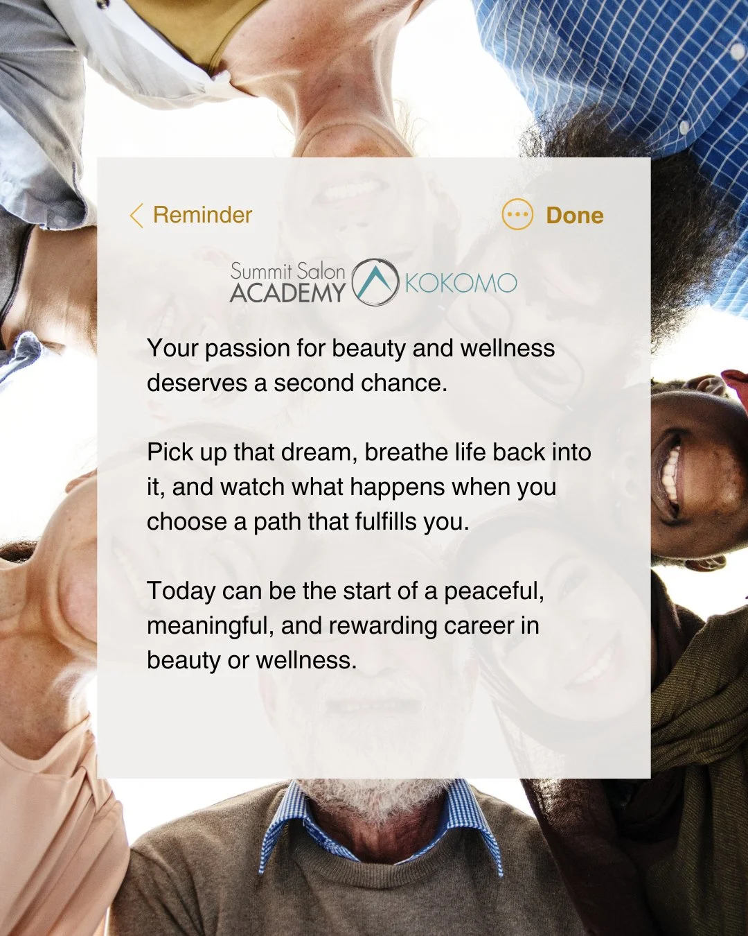 It&rsquo;s never too late to start over ✨

Whether your dream has been on pause for months or years, your passion for beauty and wellness is still waiting for you.

Sometimes all it takes is one decision to begin again.
A new chapter. A new purpose. 