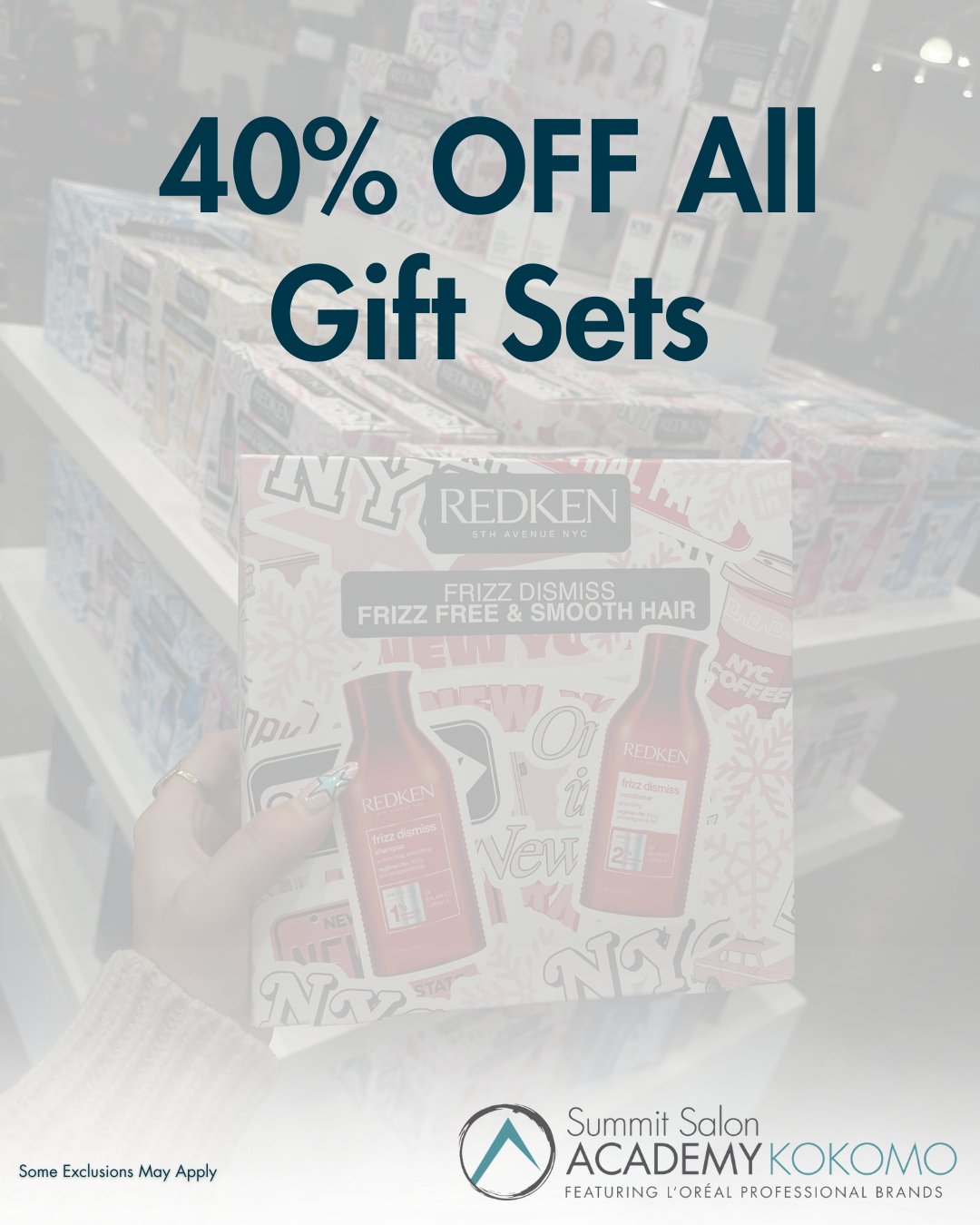 The perfect gift just got even better 🎁✨
Enjoy 40% off all gift sets at Summit Salon Academy Kokomo.

From salon-favorite haircare to holiday-ready sets, now is the perfect time to stock up for yourself or grab a gift for someone else 💙

Shop while
