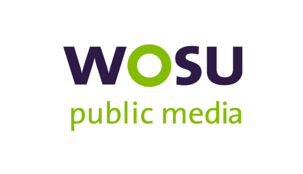 WOSU Public Media logo with stylized text in green and purple on a white background.