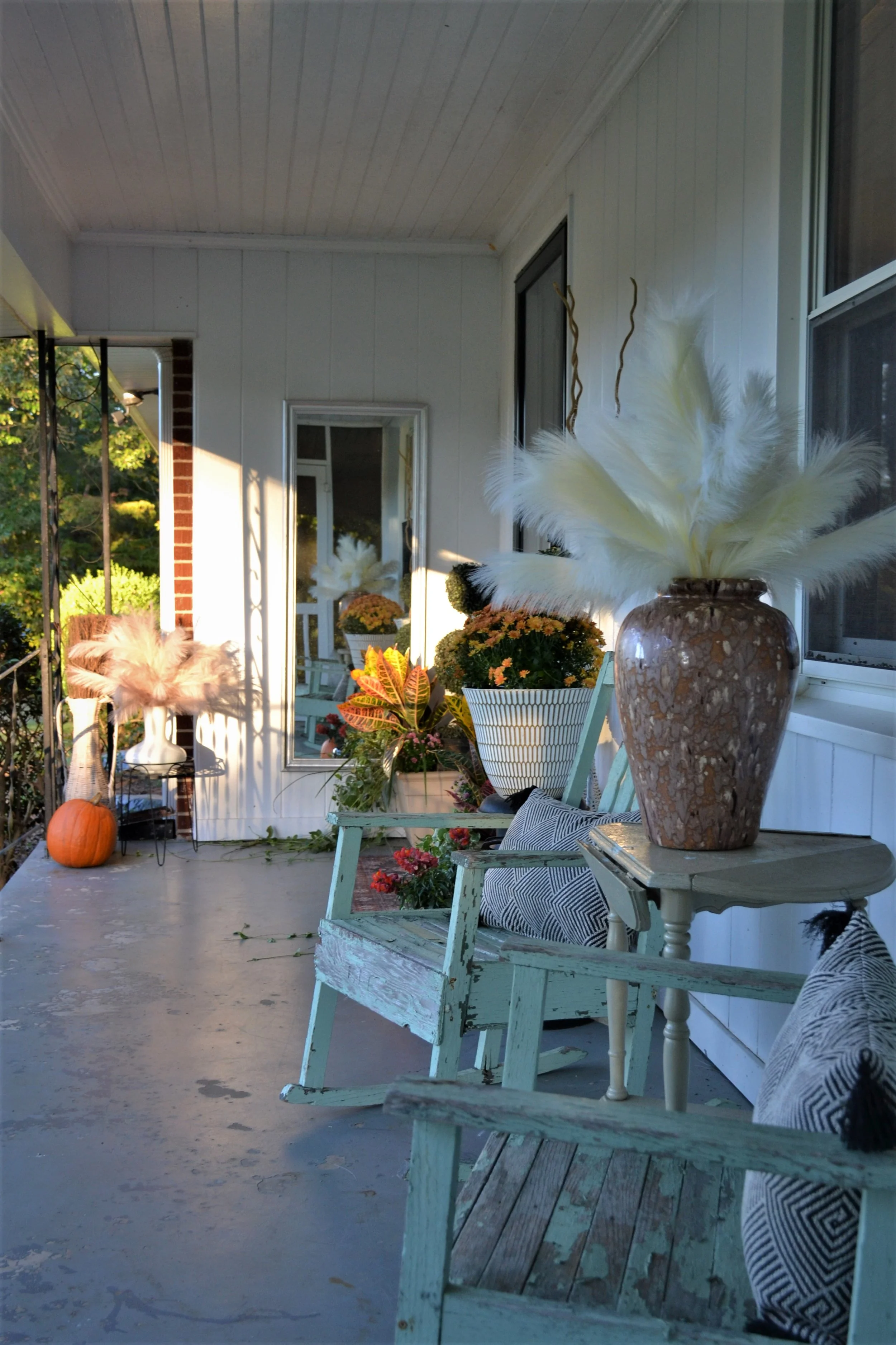 front porch fall decorating ideas cozy entryway setup