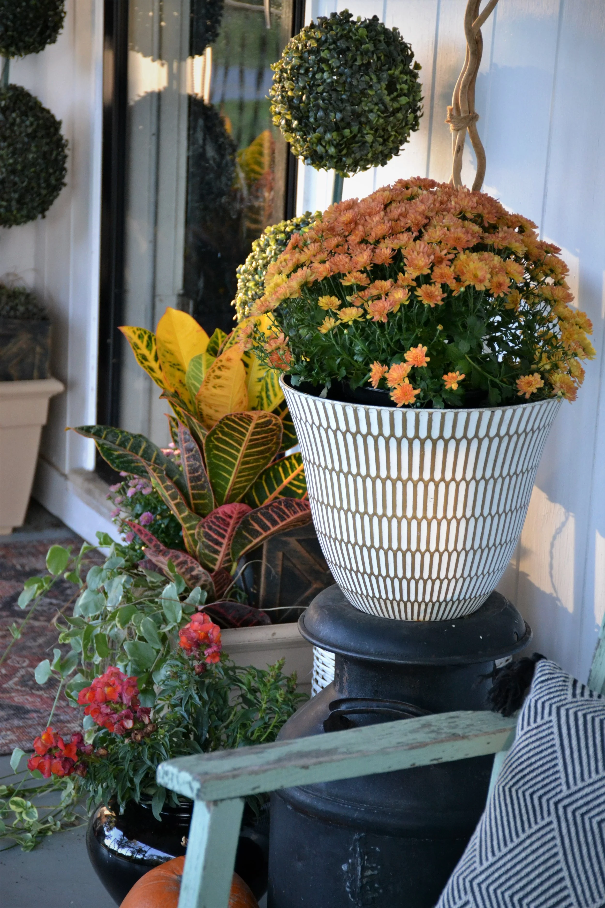 front porch fall decorating ideas seasonal porch display