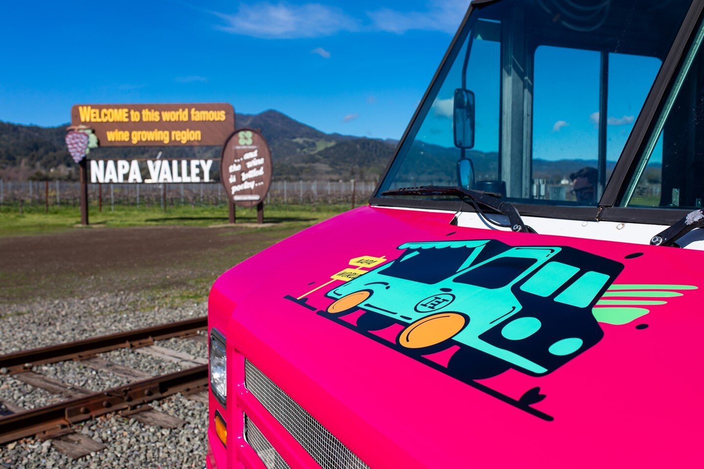 Dress to impress.  Get our big magenta truck &quot;Maggie&quot; at your next event!!⁠
⁠
🚚 Inquire about catering at www.bestfoodtruckever.co/cater