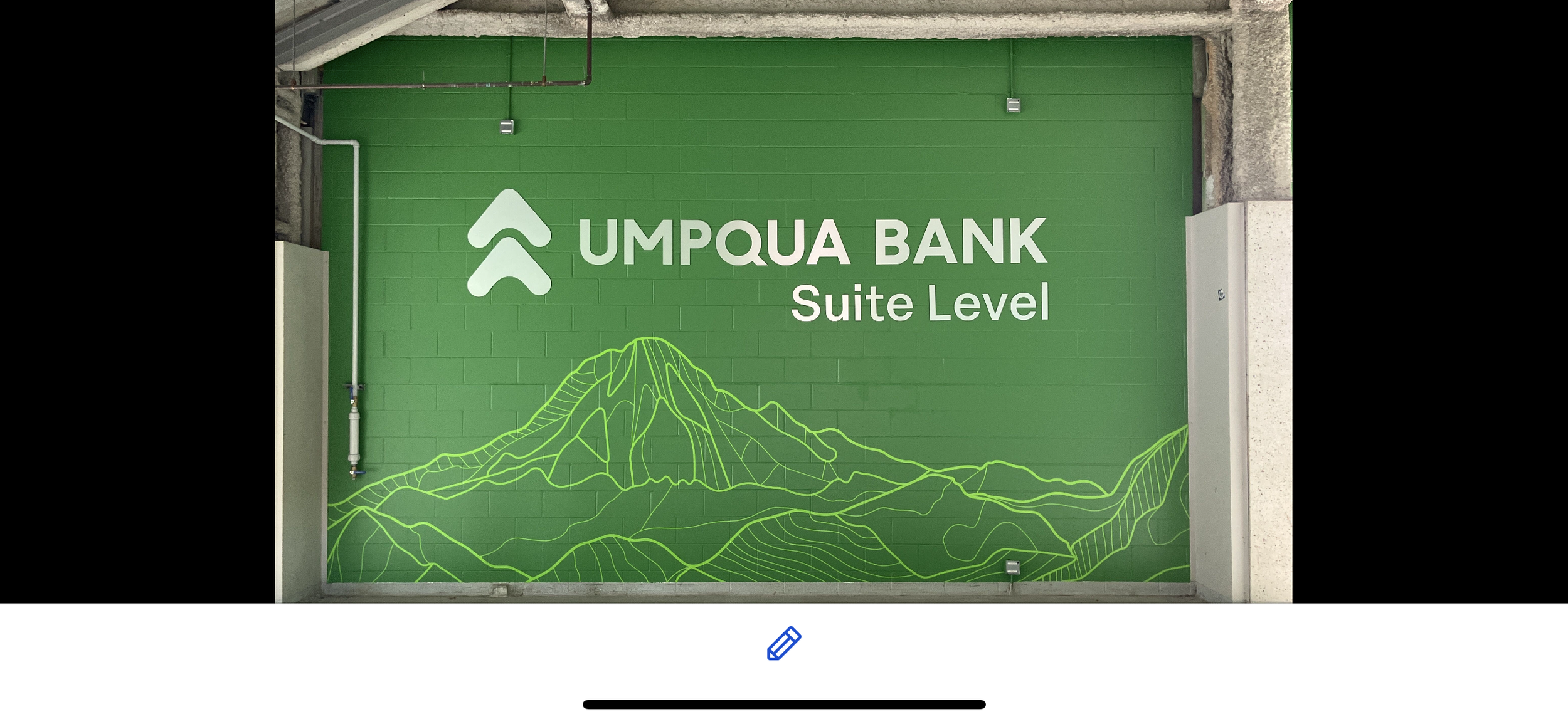 Graphic painting in Seattle – stadium exterior concrete wall