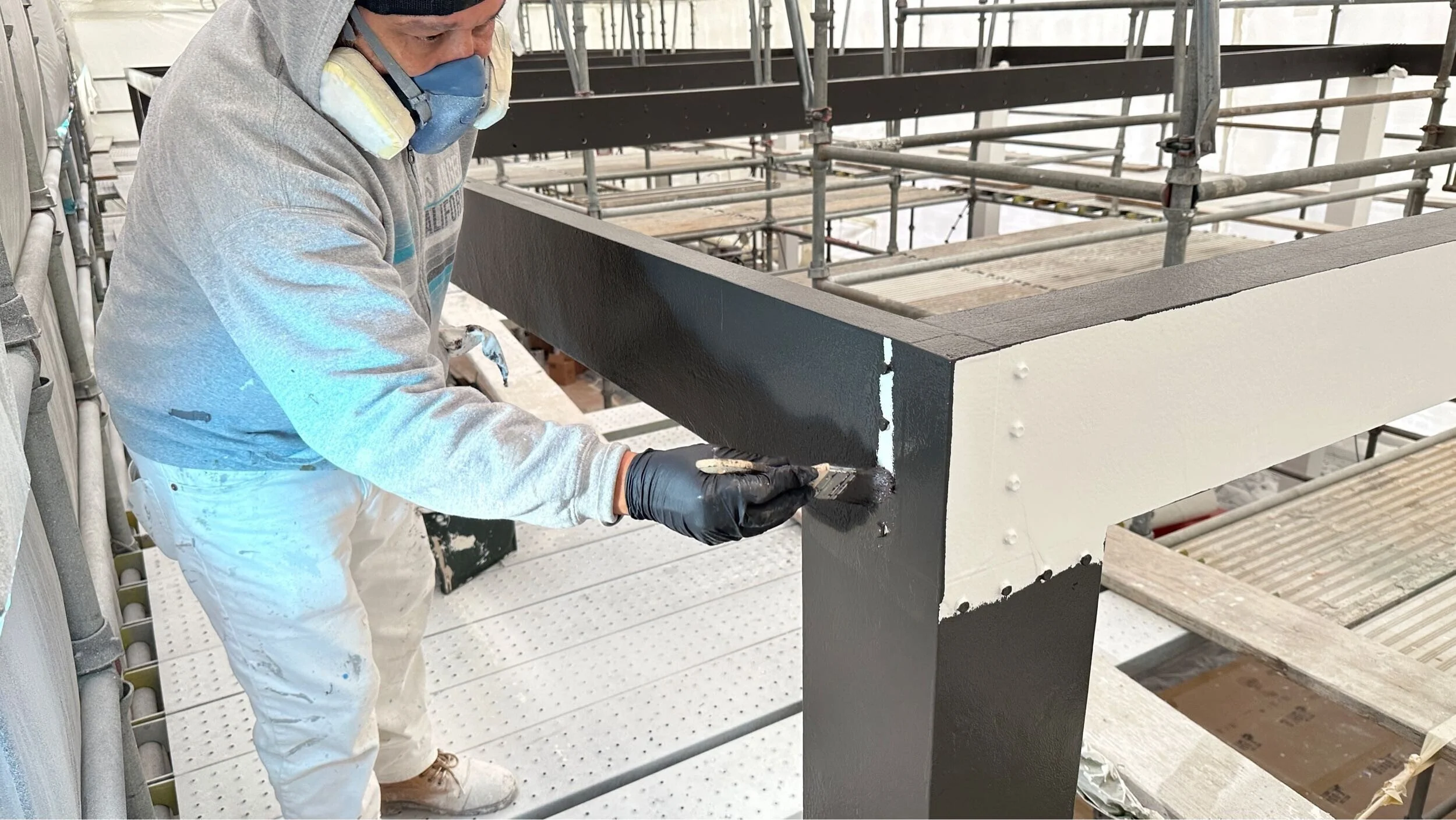 Intumescent application in seattle - Sealing an Intumescent system with epoxy