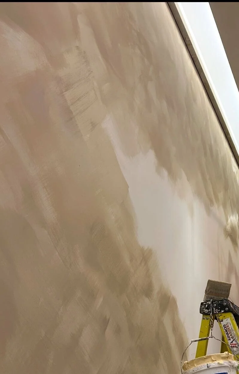 Professional limewash application by Element PCC on interior wall, Seattle area limewash installer serving Bellevue, Kirkland, and Redmond commercial painting projects