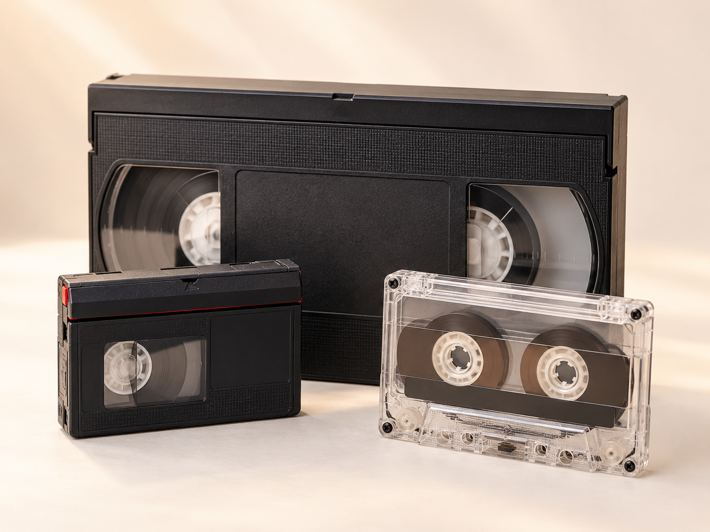 VHS, VHS-C, Digital8/Hi8/8mm, MiniDV, Betamax, and Audio Cassette Tapes