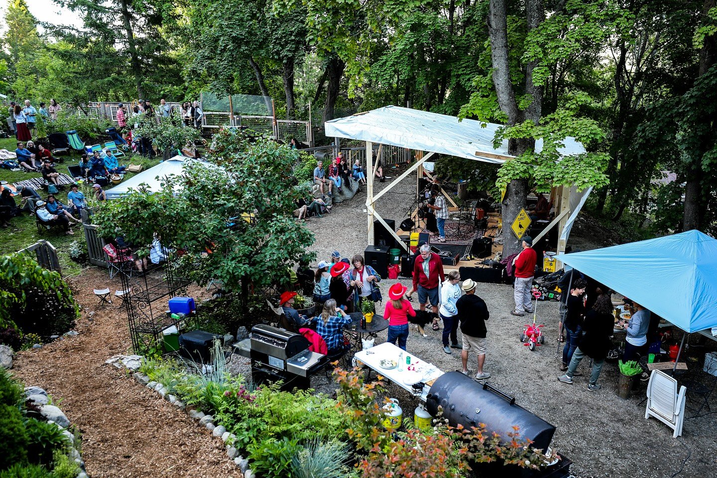Still recovering from our Garden Party Arts Fundraiser! Thank you to everyone for sharing your musical and culinary talents. Lost &amp; Found is on the front steps. Check photo 10 (beautiful knitted blanket, sunglasses, dishes etc).

#rossland #arts 