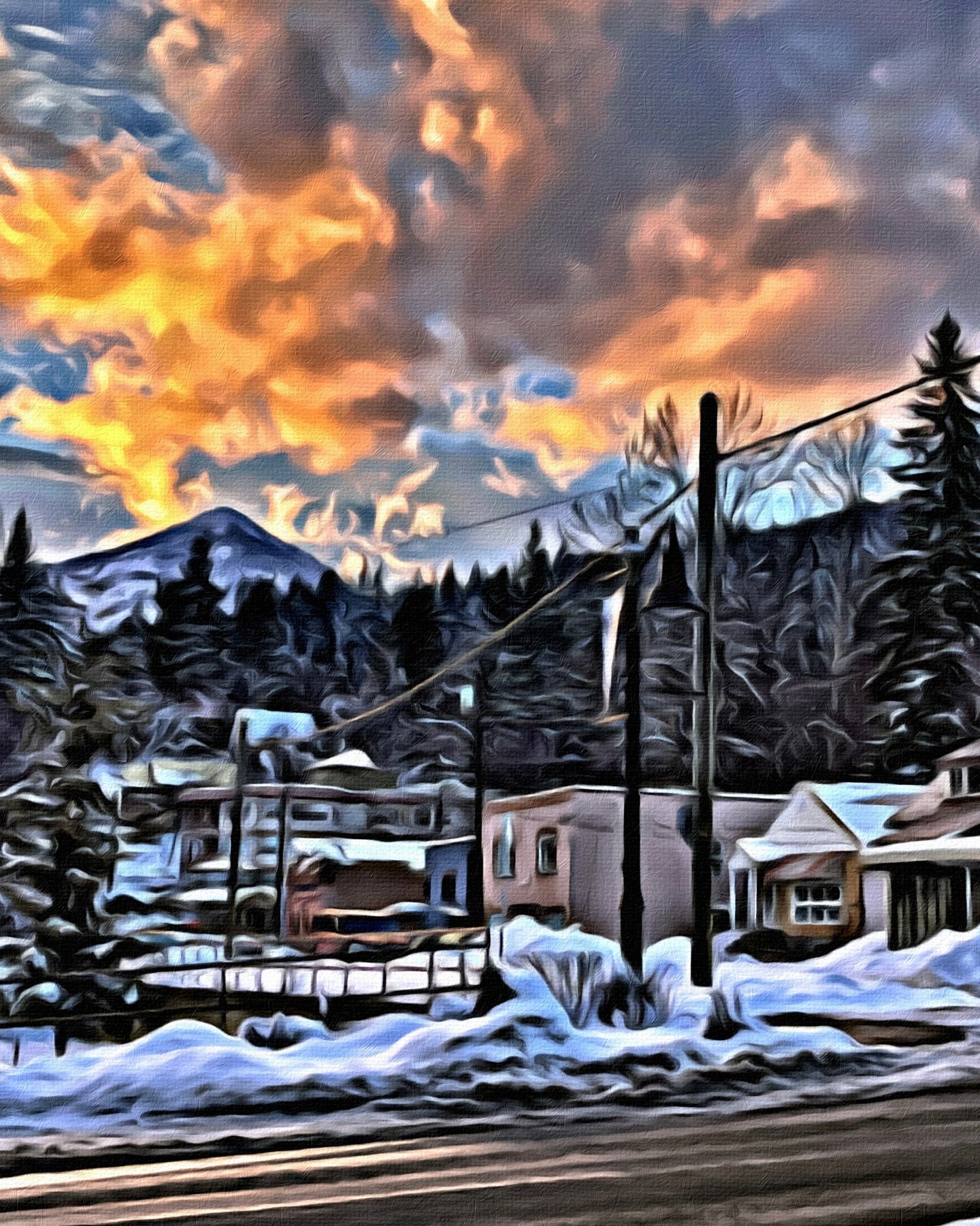 Nice little snow refresh here in Rossland! 

#skitown