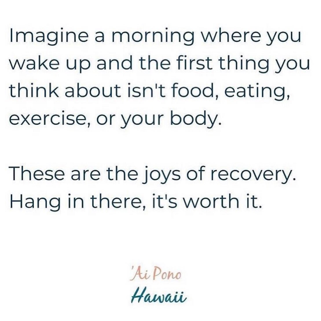 It&rsquo;s possible! Believe it. Fight for it. You can live a life free of your eating disorder 💞 post via @aiponohawaii