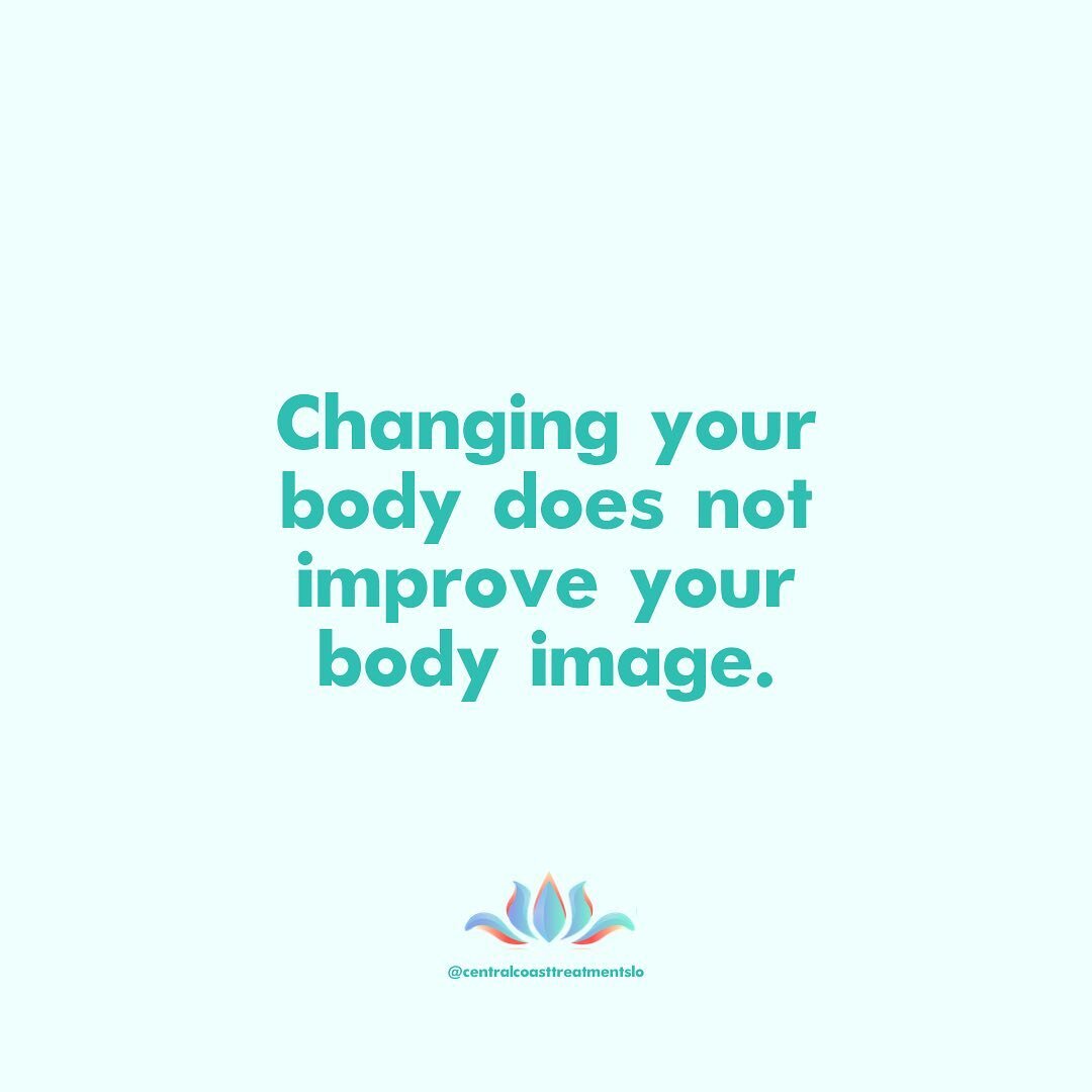Diet culture pushes us to believe if we could fix our bodies, our negative body image thoughts would magically disappear. The reality? Changing our bodies does not change our thoughts! If anything, the focus on body and food usually only worsens thes