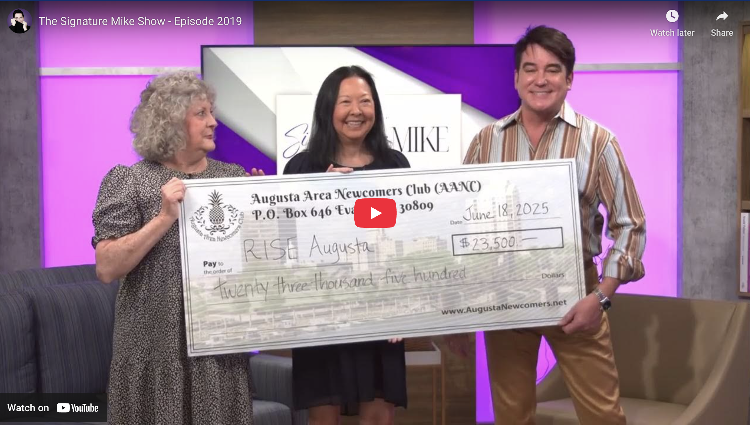 RISE Augusta Featured on The Signature Mike Show