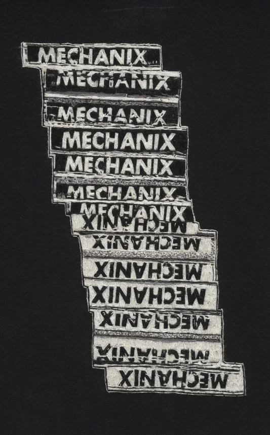 LJ Roberts, Mechanix (flip it and reverse it), 2025, Hand stitched embroidery on cotton, 21.6 x 14 cm, 8 1_2 x 5 1_2 in, Framed, 27.9 x 22.2 x 4.4 cm,11 x 8 3_4 x 1 3_4 in, L_ROB0058 Photo by JSP Art Photography copy 2.jpg