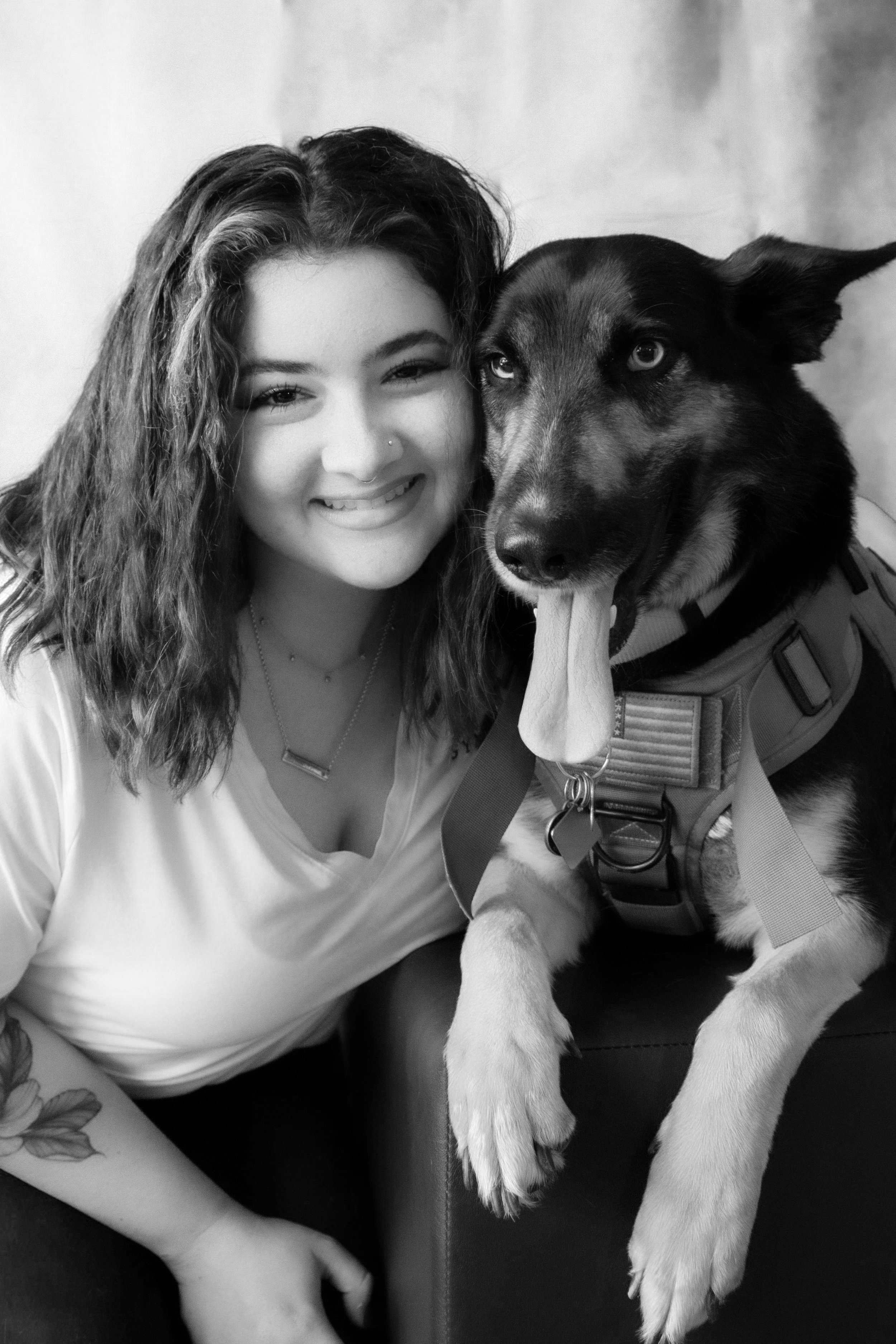 JJ Mummy- Partner/Social Media; Kida- Emotional Support Dog