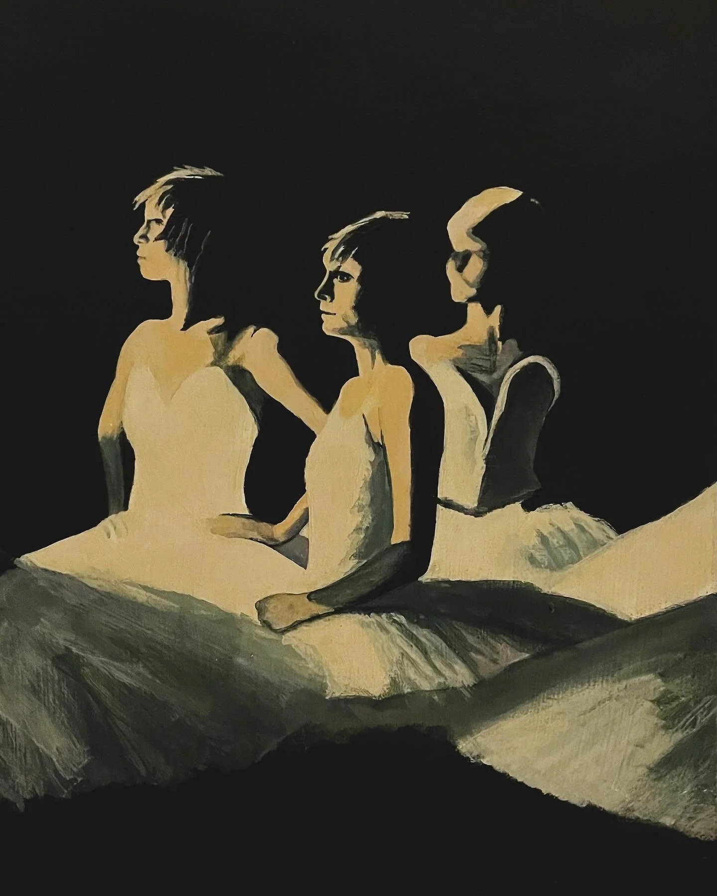 Tiny new painting&hellip;

&ldquo;Waiting Backstage&rdquo;
Acrylic on Wood
10&rdquo; x 8&rdquo;