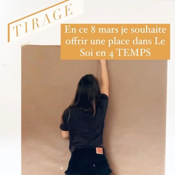 TIRAGE!!!!!
En ce 8 mars je souhaite offrir à une femme une place dans l&rsquo;atelier Le Soi en 4 temps! 

Si tu sens l&rsquo;appel d&rsquo;embarquer dans un voyage introspectif et transformateur à travers la roue de la médecine et l&rsquo;art th