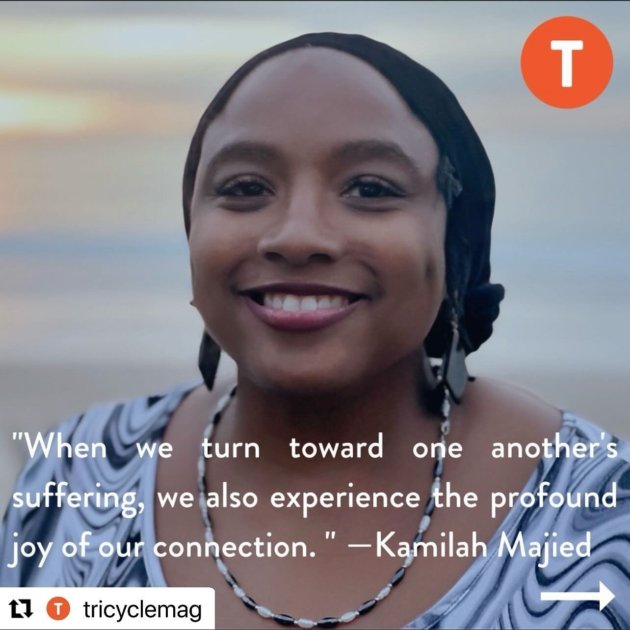 (Images reposted from @tricyclemag) 
I am so appreciative of Tricycle magazine and James Shaheen for this joyful contemplative dialogue.

#podcast #tricycletalks #interview #Buddhism #BlackWisdom #joy #justice #courage #joyfullyjust
